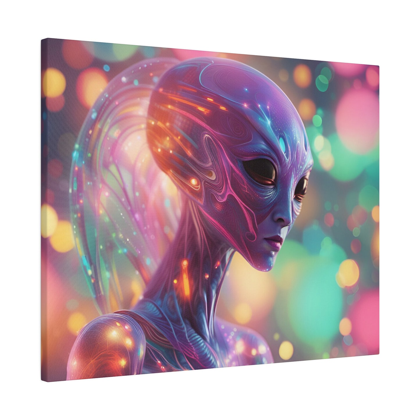 Alien Headz Matte Canvas, Stretched, 0.75"