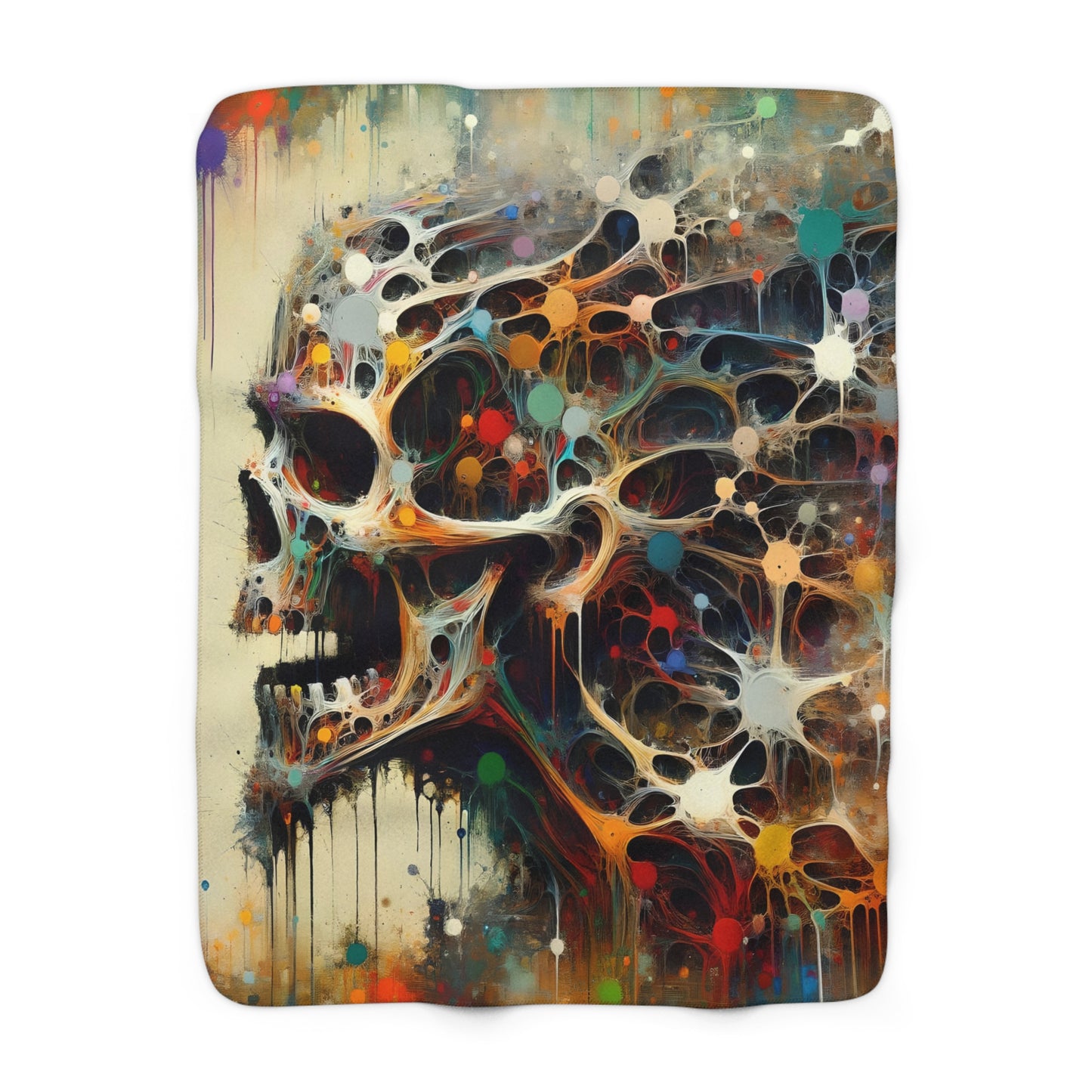 Neural Zombie Sherpa Fleece Blanket