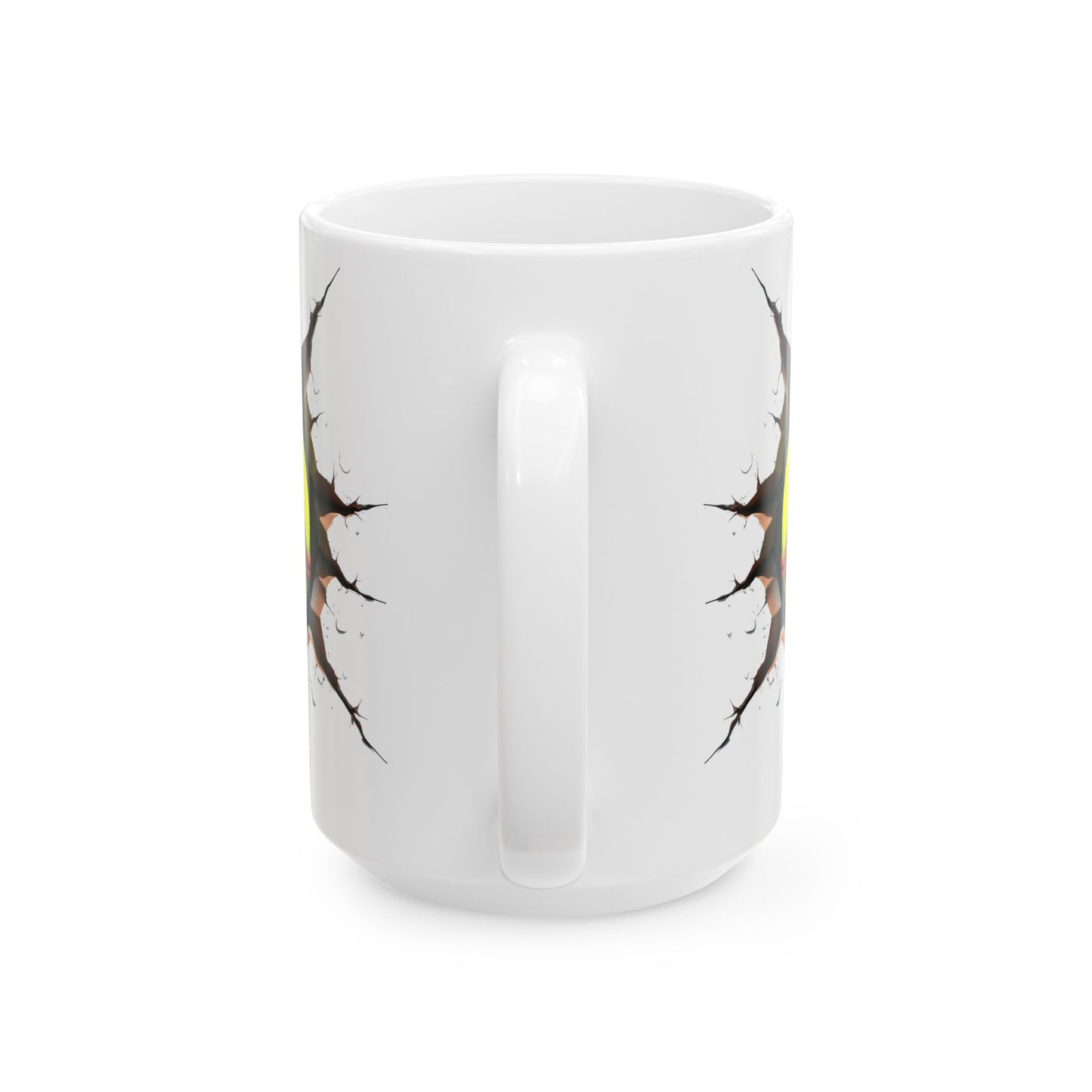 Softball Breaking Through Ceramic Mug – Perfect for Passionate Softball Fans