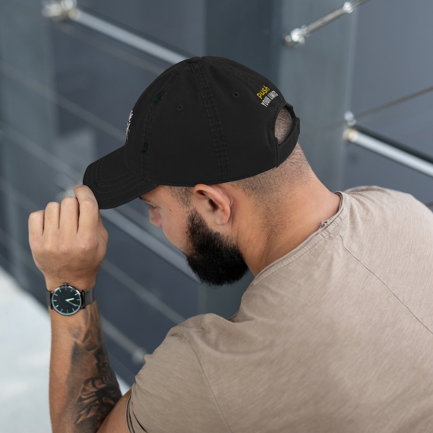 Branded Distressed Dad Hat