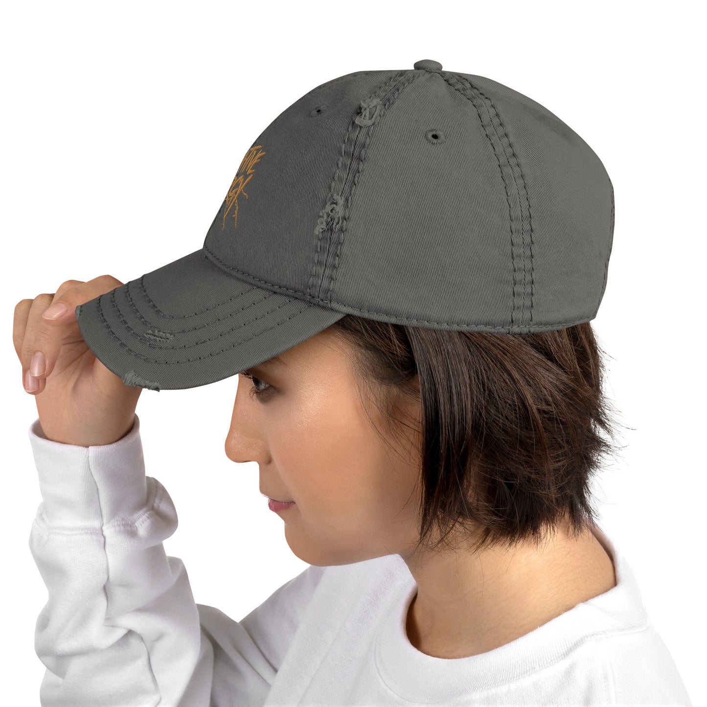 Branded Distressed Dad Hat