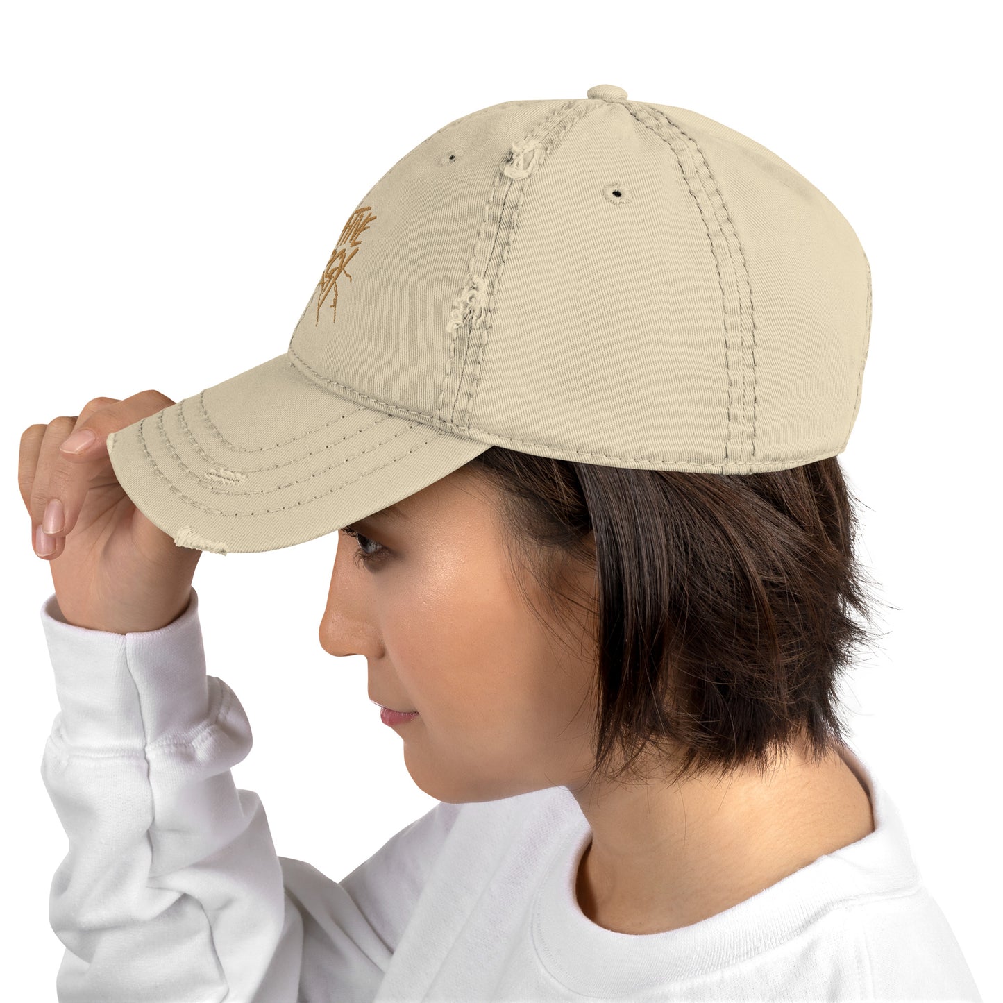 Branded Distressed Dad Hat