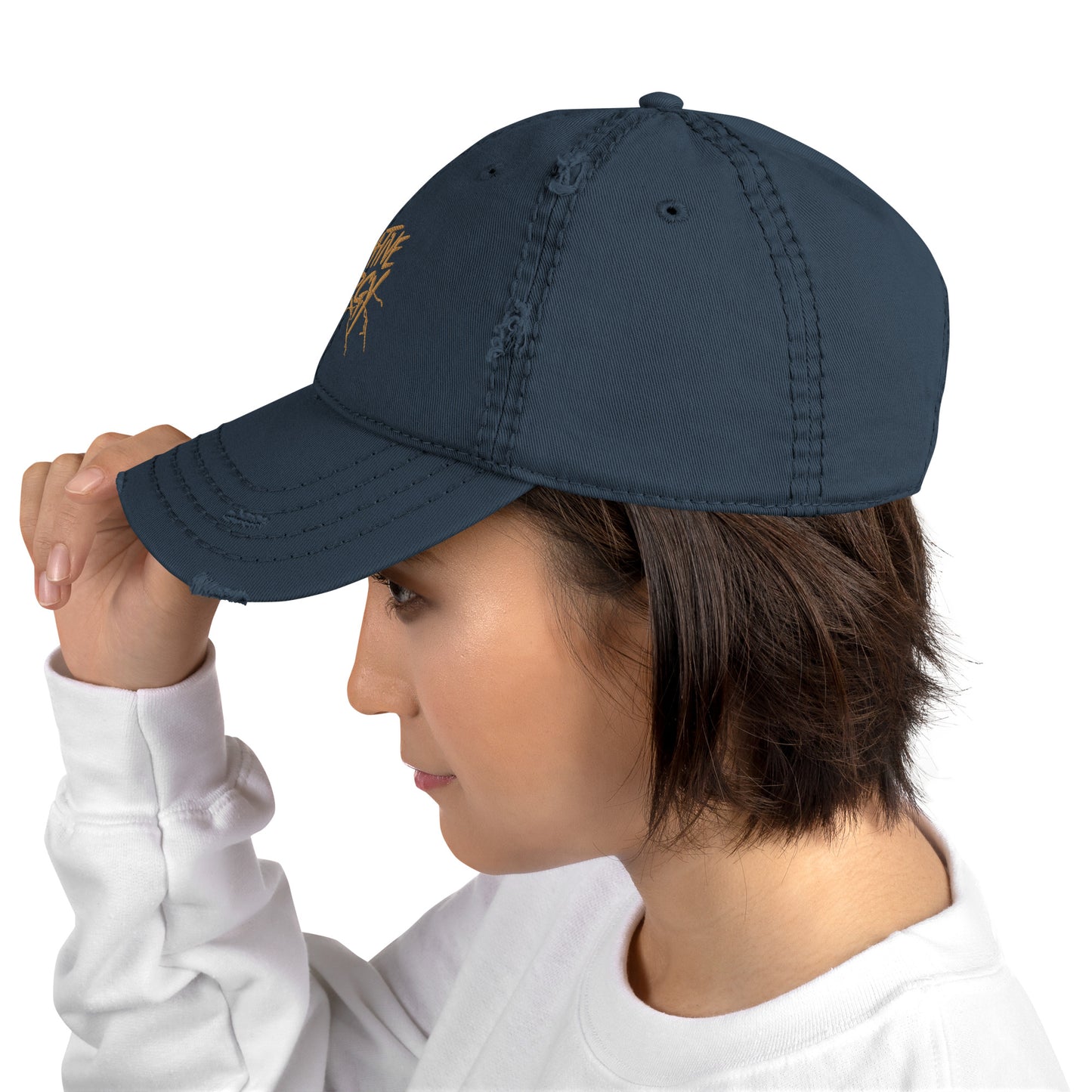 Branded Distressed Dad Hat