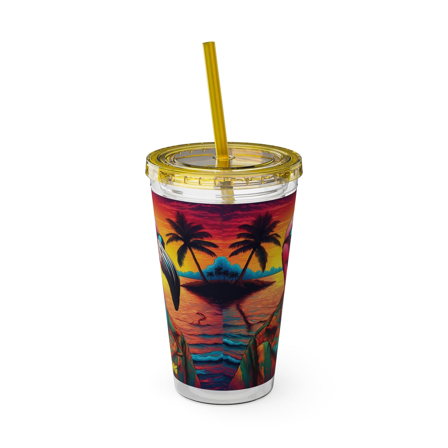 Sunsplash Tumbler with Straw, 16oz