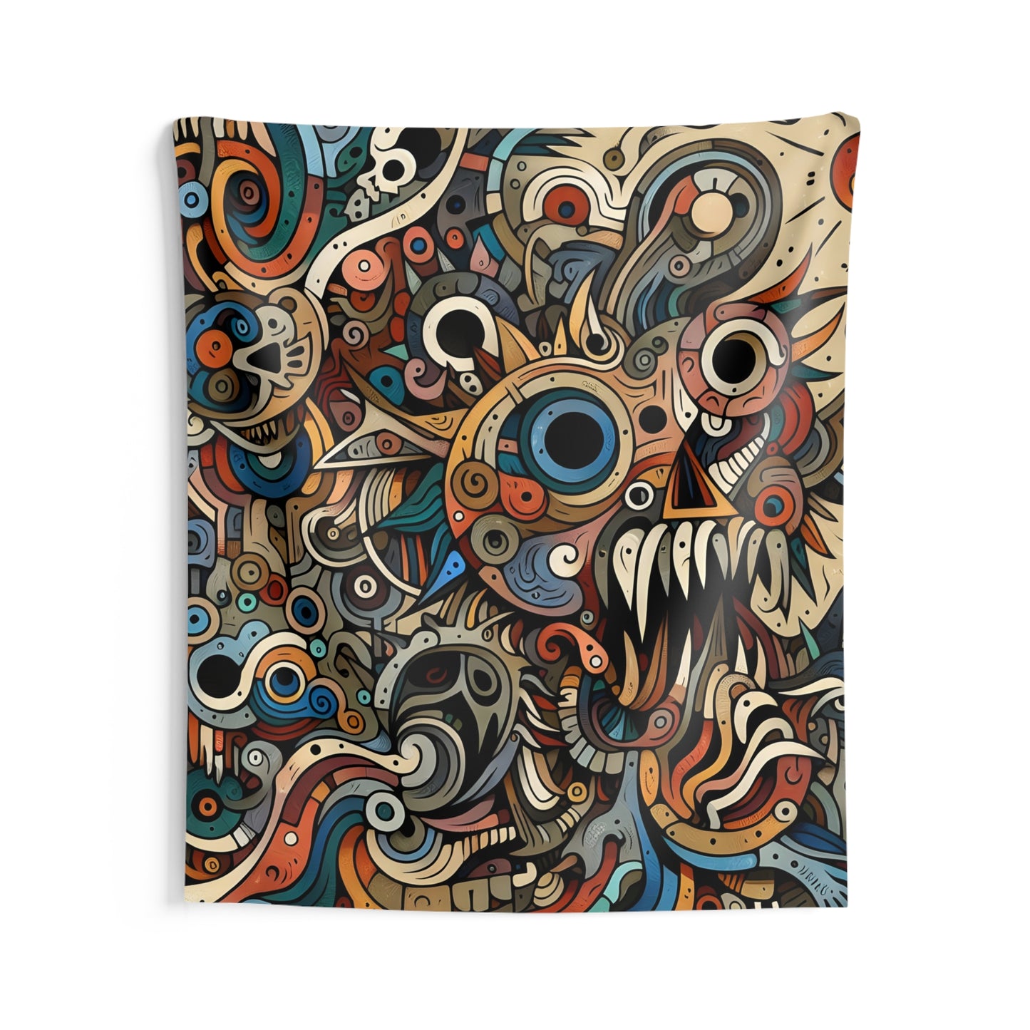 Monsterz Indoor Wall Tapestry, Boho Wall Art, Wall Hanging Tapestry, Aesthetic Accessories