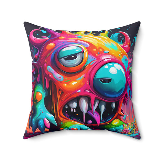 Dual-Wacky Spun Polyester Square Pillow