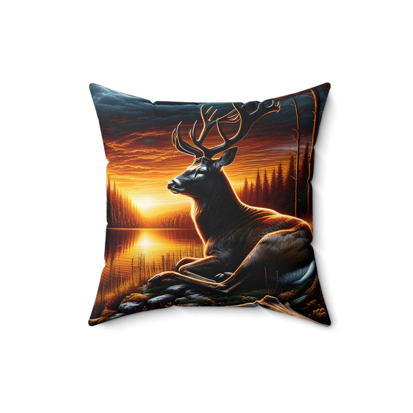 Hunterz Spun Polyester Square Pillow