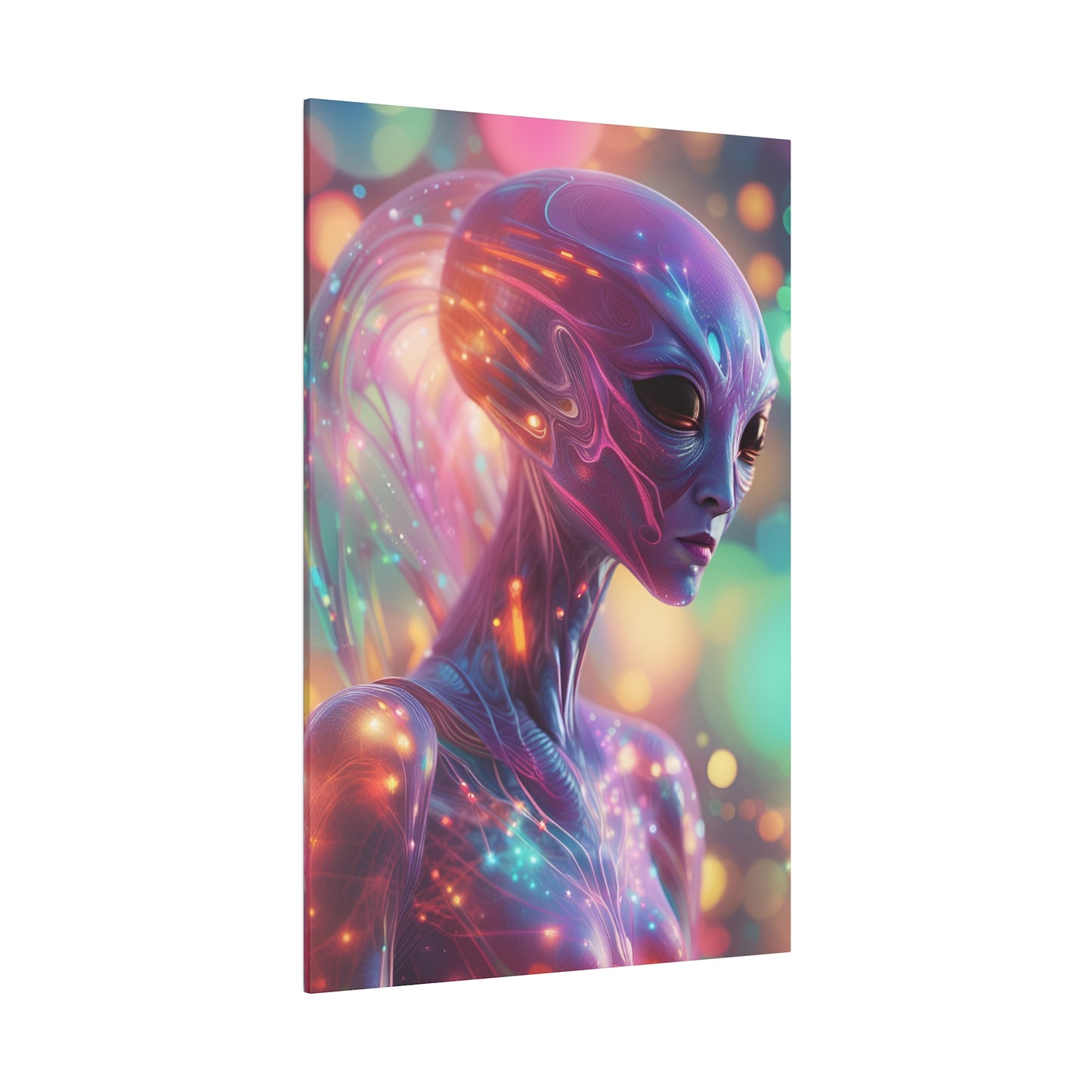 Alien Headz Matte Canvas, Stretched, 0.75"