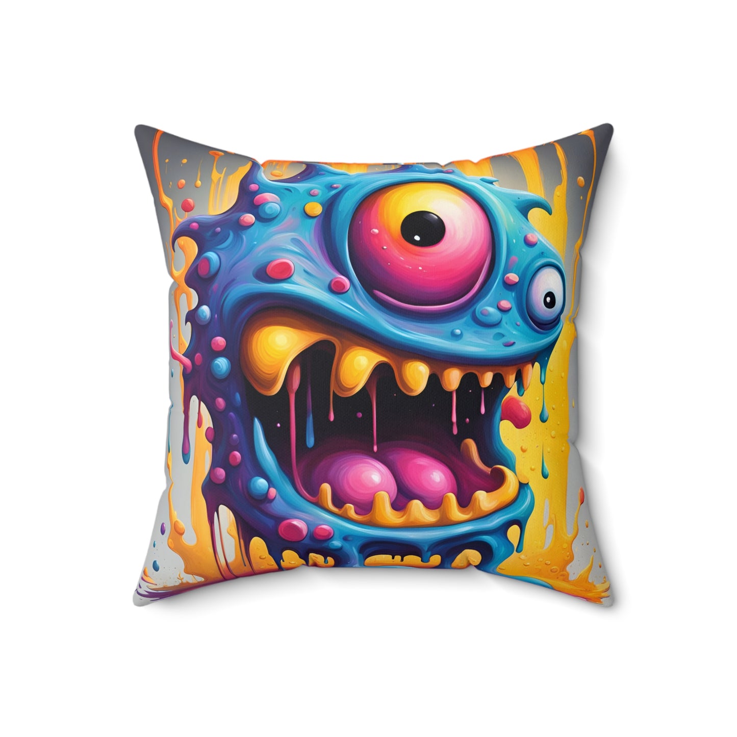 Dual-Wacky Spun Polyester Square Pillow