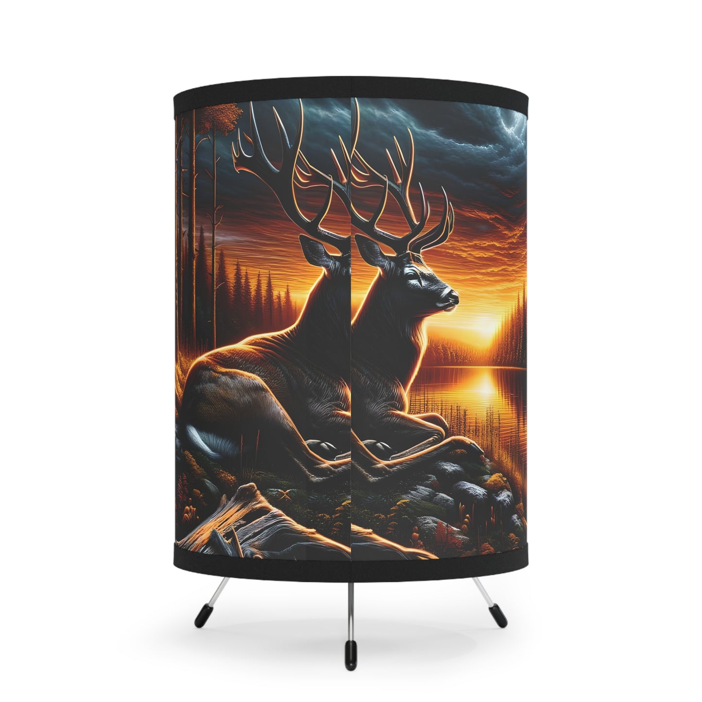 Hunterz Tripod Lamp, Perfect for Home Decor, Living Room Lighting, Cabin Vibes, Wildlife Enthusiasts, Unique Gift