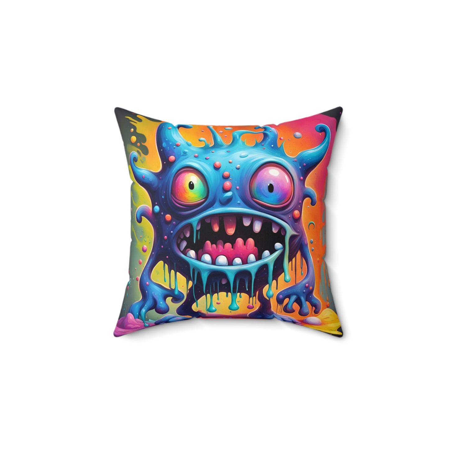 Dual-Wacky Spun Polyester Square Pillow