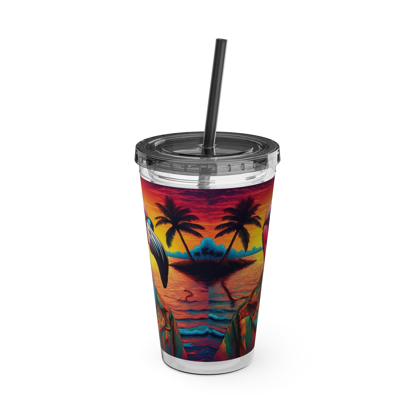 Sunsplash Tumbler with Straw, 16oz