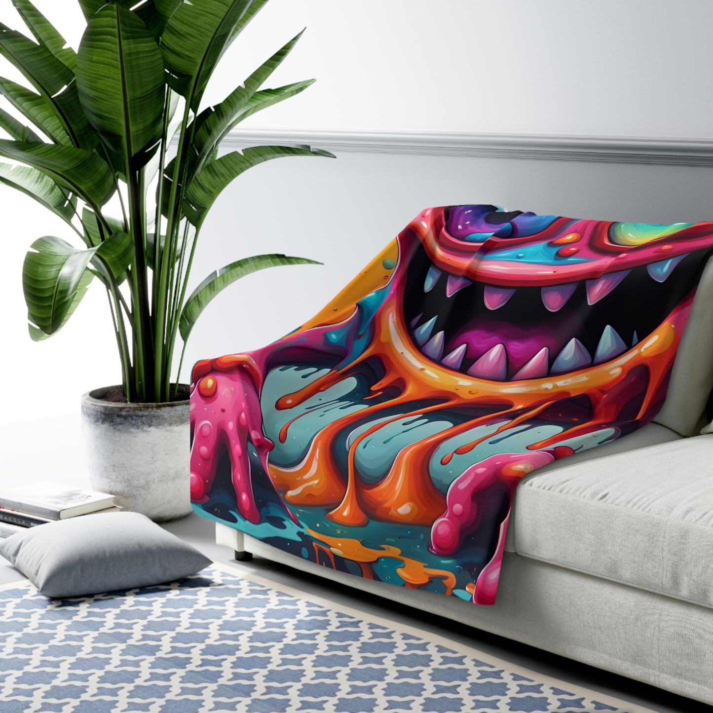 Wacky Sherpa Fleece Blanket