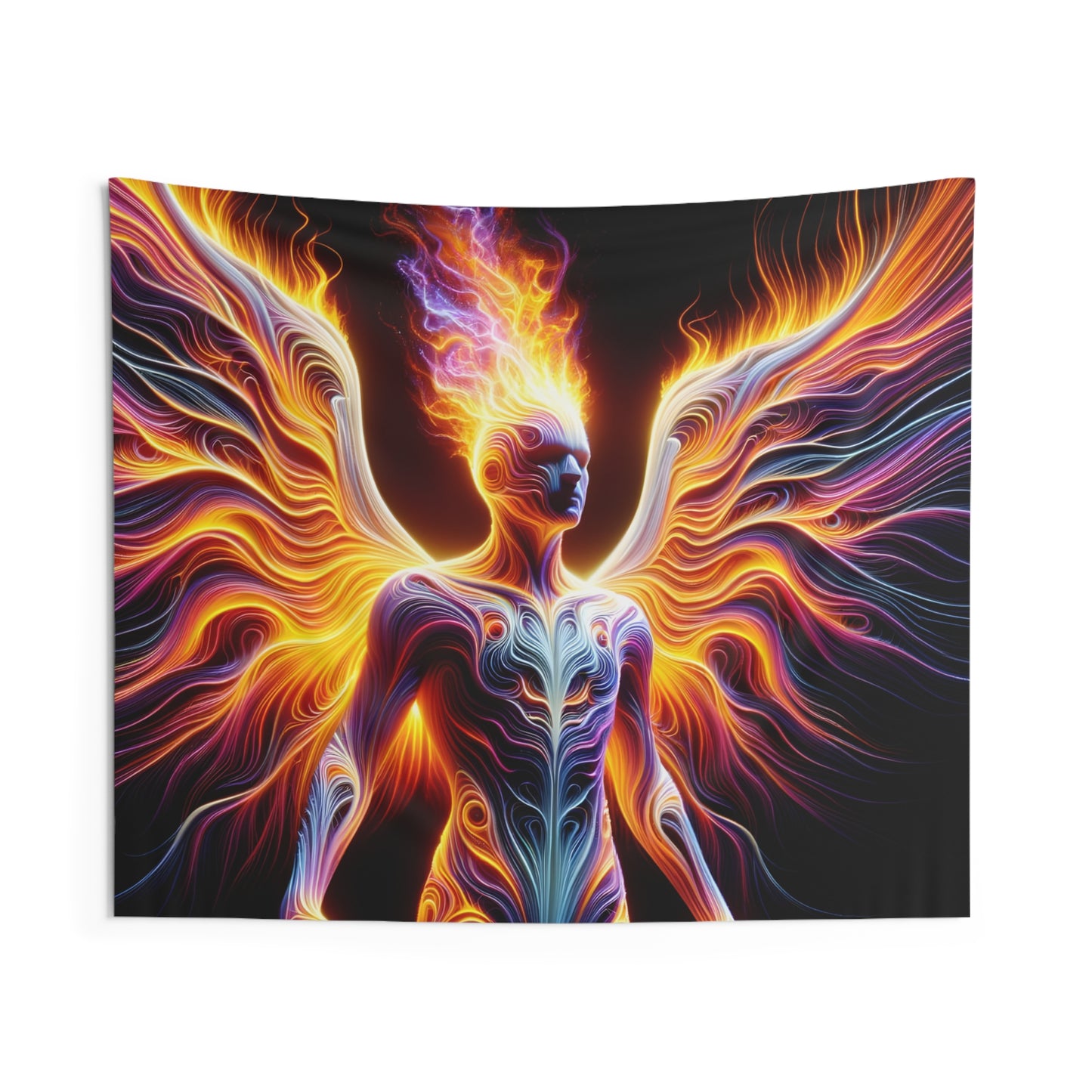 Angelz & Demonz Indoor Wall Tapestry, Boho Wall Art, Wall Hanging Tapestry, Aesthetic Accessories