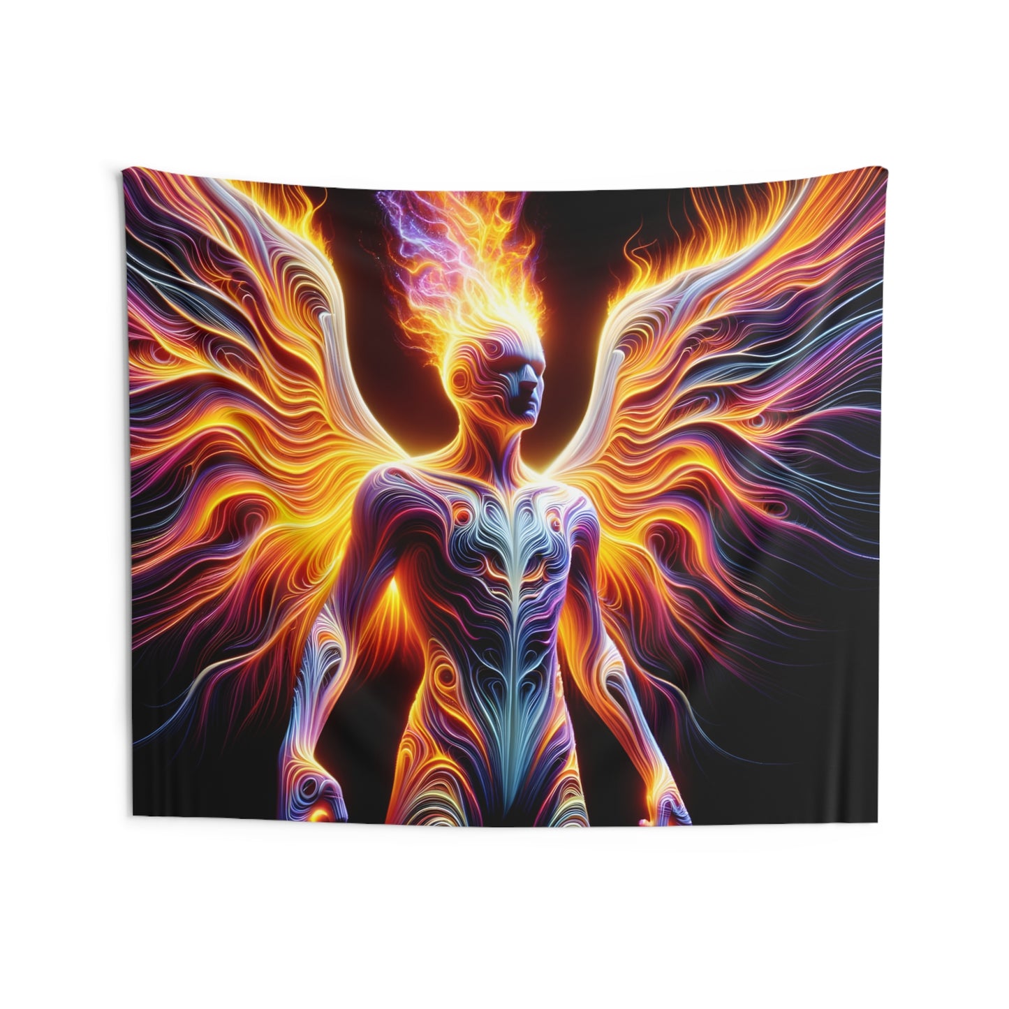 Angelz & Demonz Indoor Wall Tapestry, Boho Wall Art, Wall Hanging Tapestry, Aesthetic Accessories