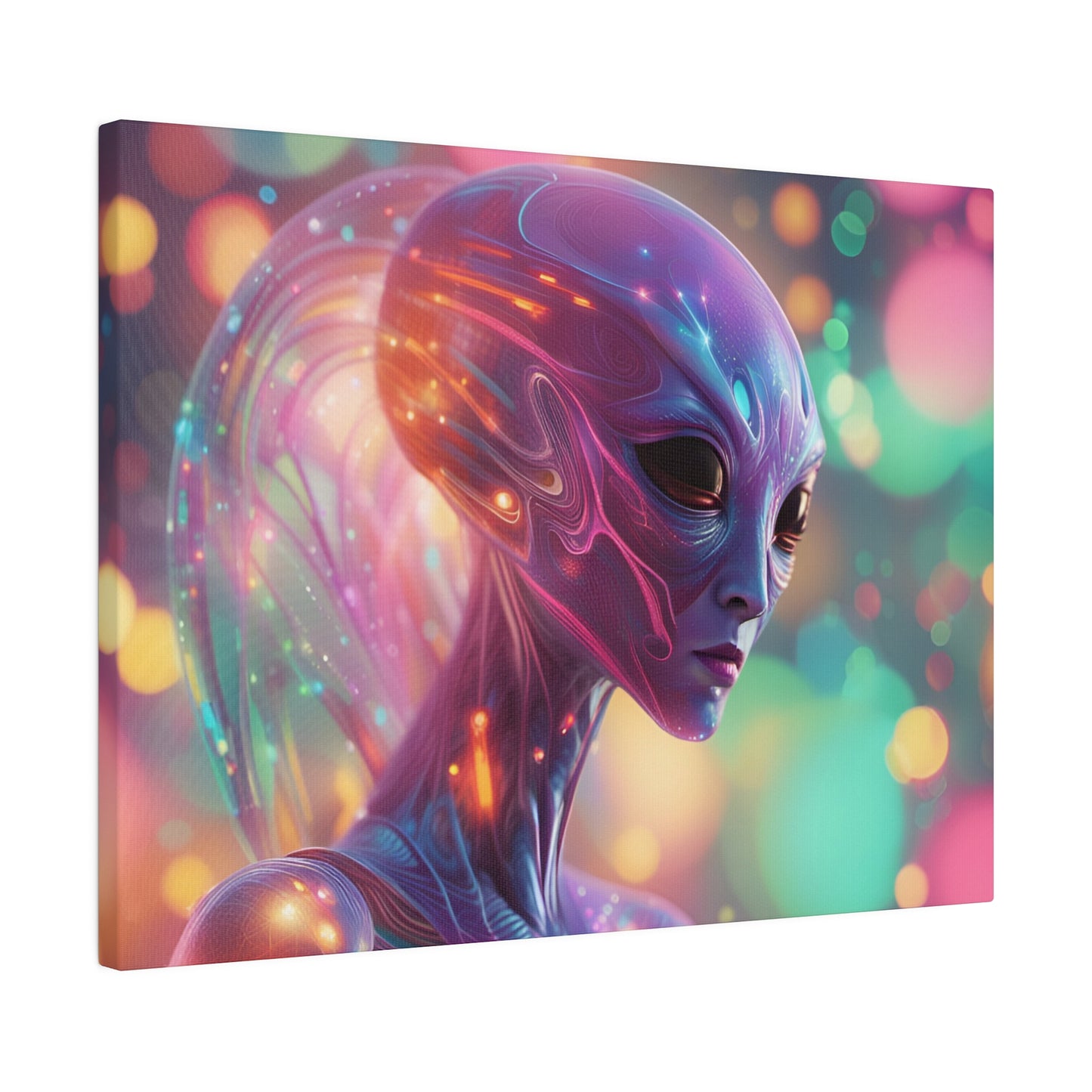 Alien Headz Matte Canvas, Stretched, 0.75"