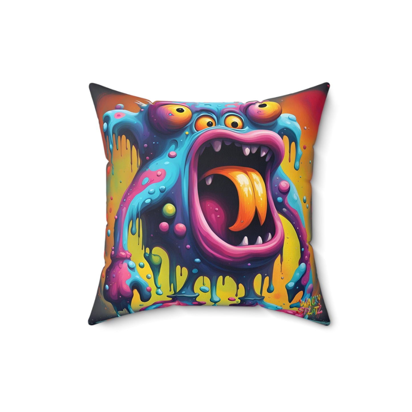 Dual-Wacky Spun Polyester Square Pillow