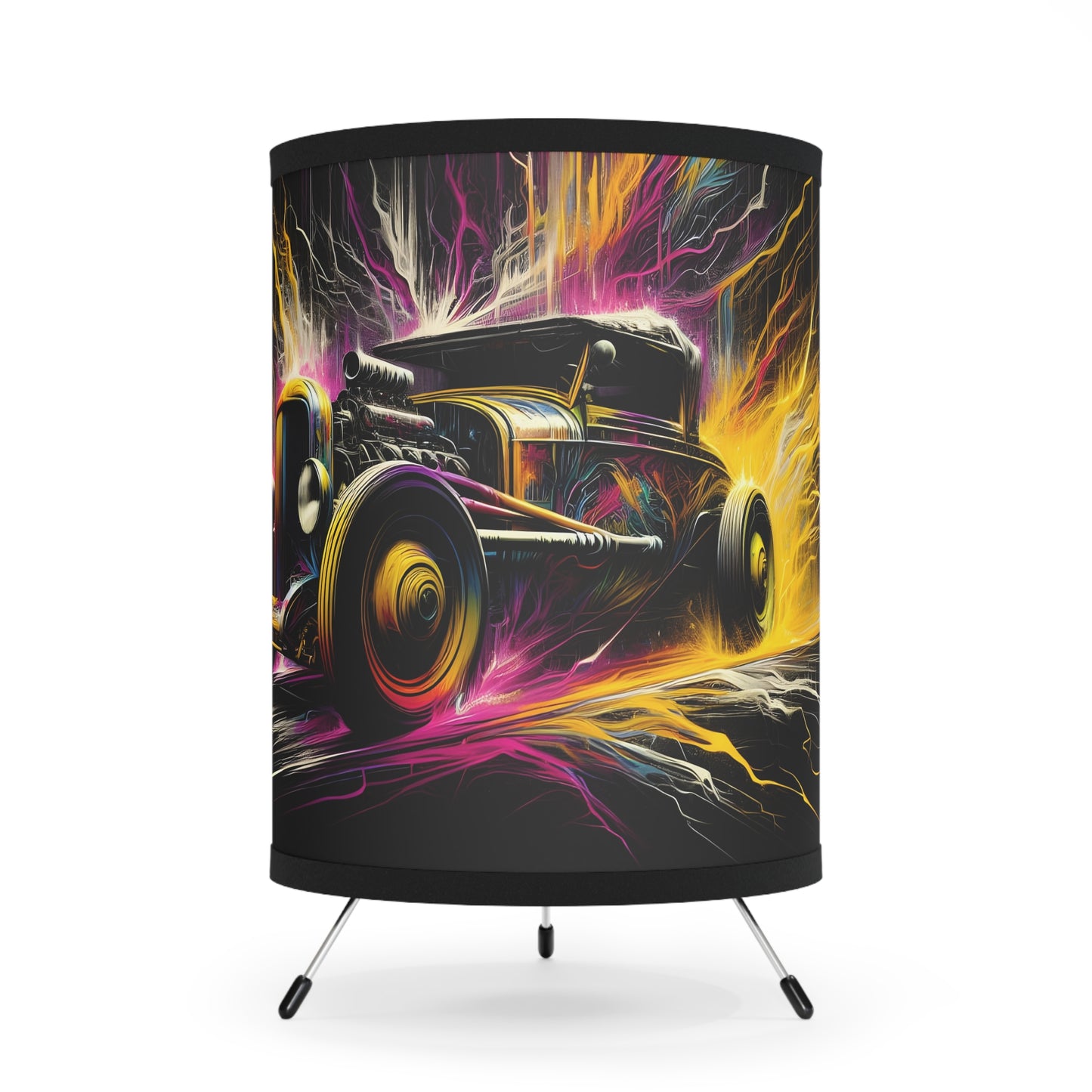 Ridez Tripod Lamp, Lighting Décor, Perfect for Car Enthusiasts, Unique Gift, Living Room Accent