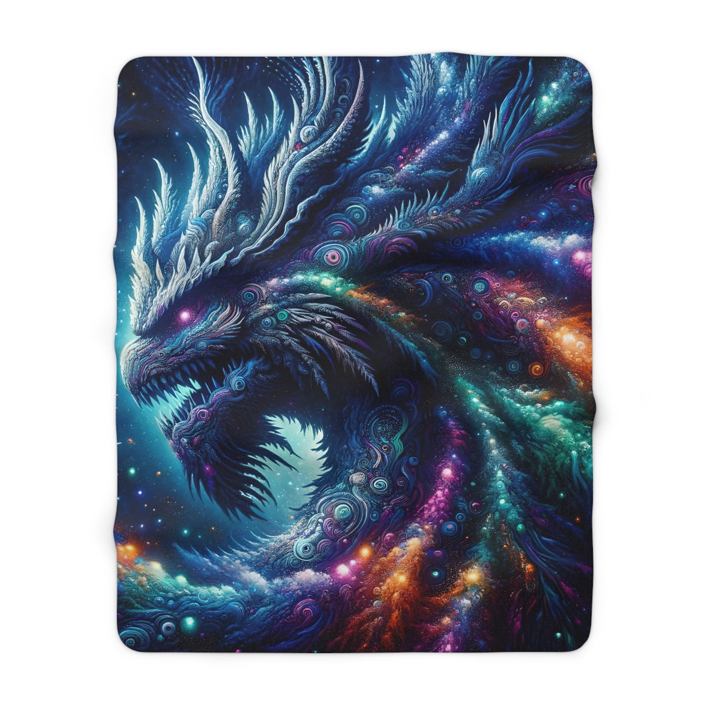 Cosmic Kaiju Sherpa Fleece Blanket