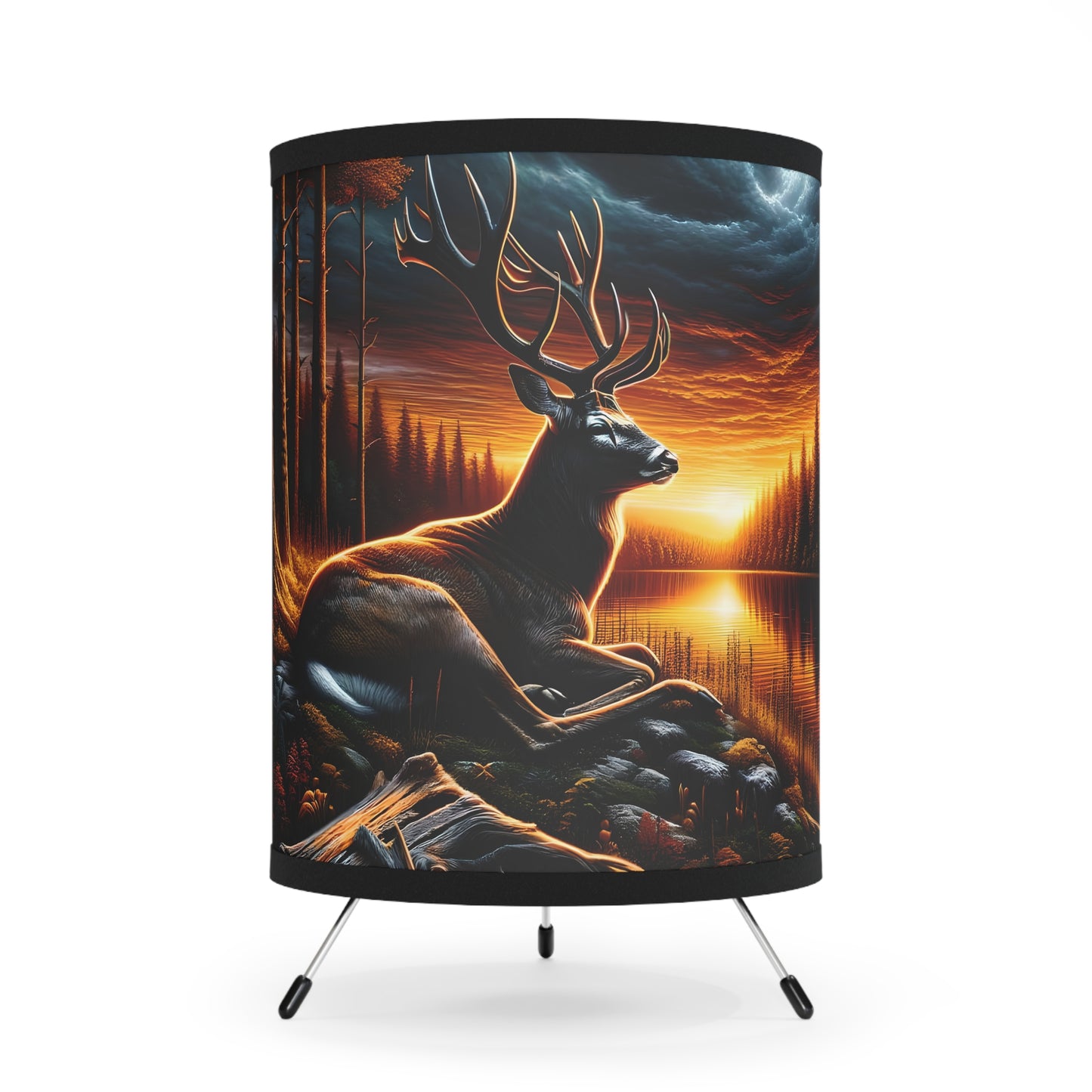 Hunterz Tripod Lamp, Perfect for Home Decor, Living Room Lighting, Cabin Vibes, Wildlife Enthusiasts, Unique Gift