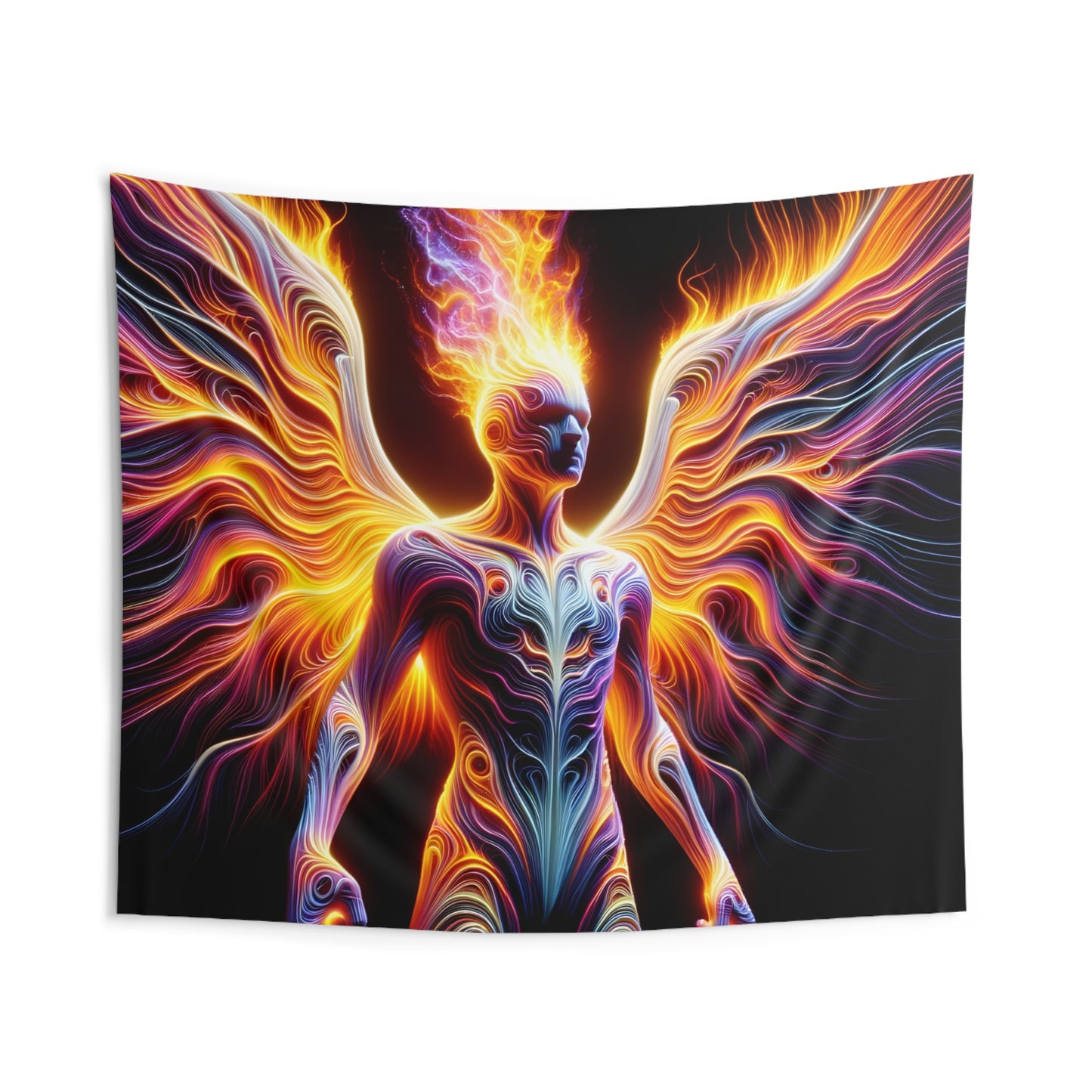 Angelz & Demonz Indoor Wall Tapestry, Boho Wall Art, Wall Hanging Tapestry, Aesthetic Accessories