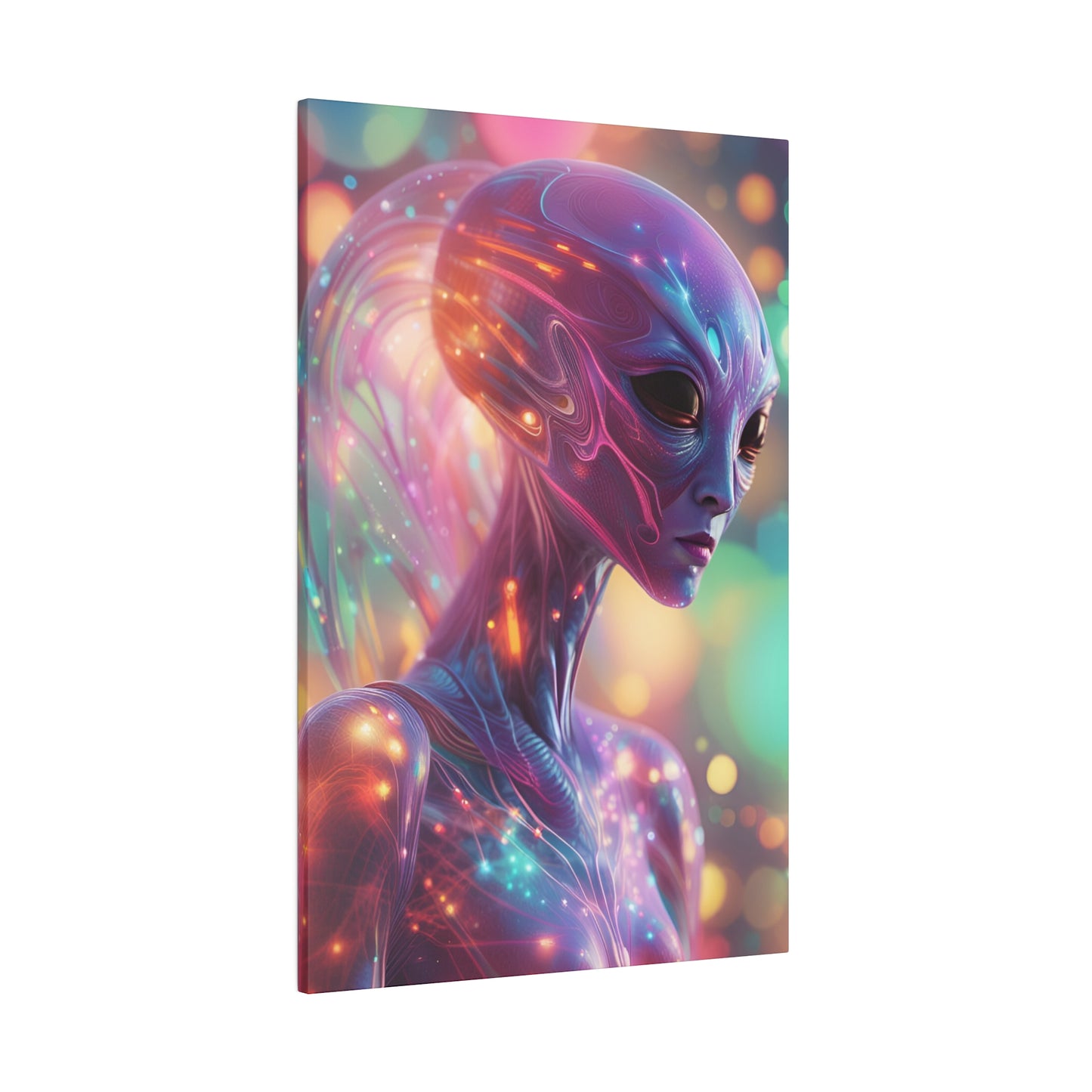 Alien Headz Matte Canvas, Stretched, 0.75"