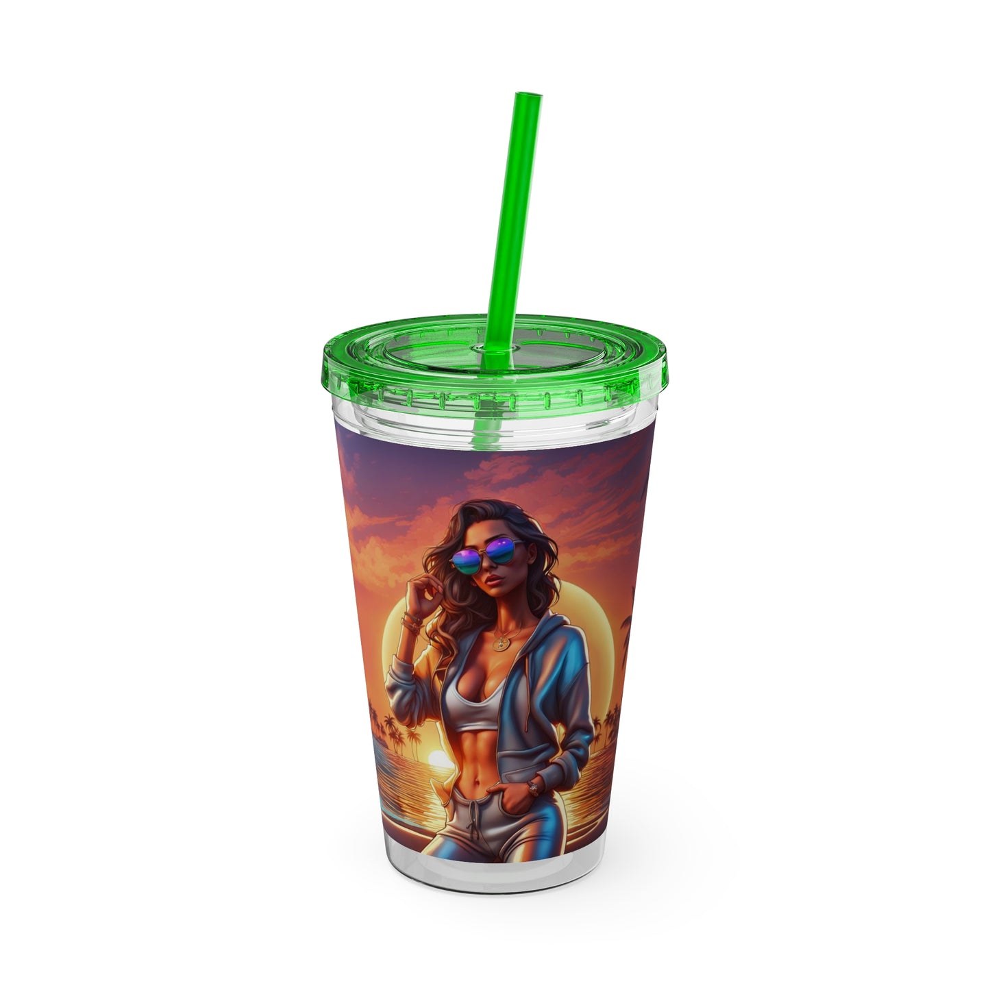 Sunsplash Tumbler with Straw, 16oz