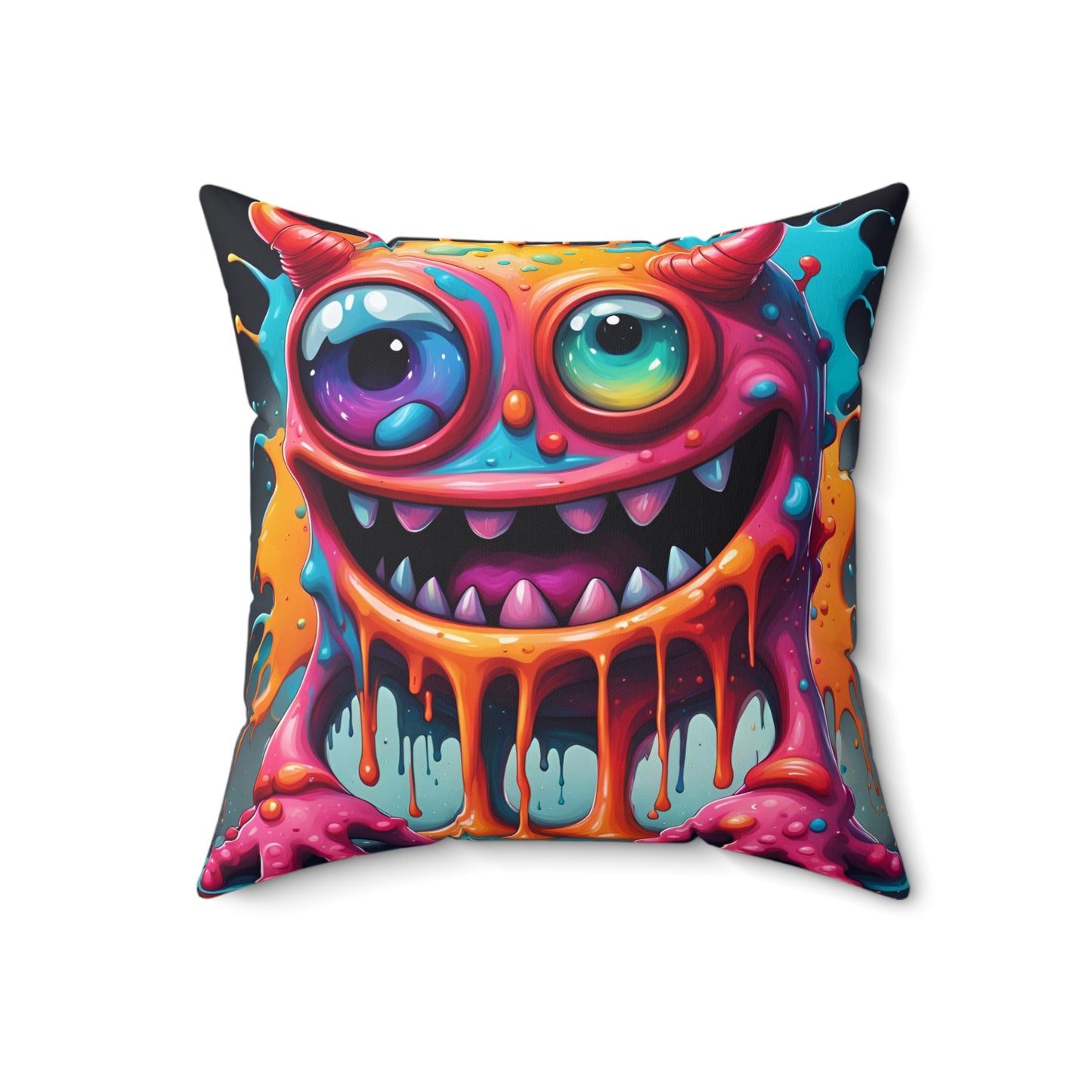 Dual-Wacky Spun Polyester Square Pillow