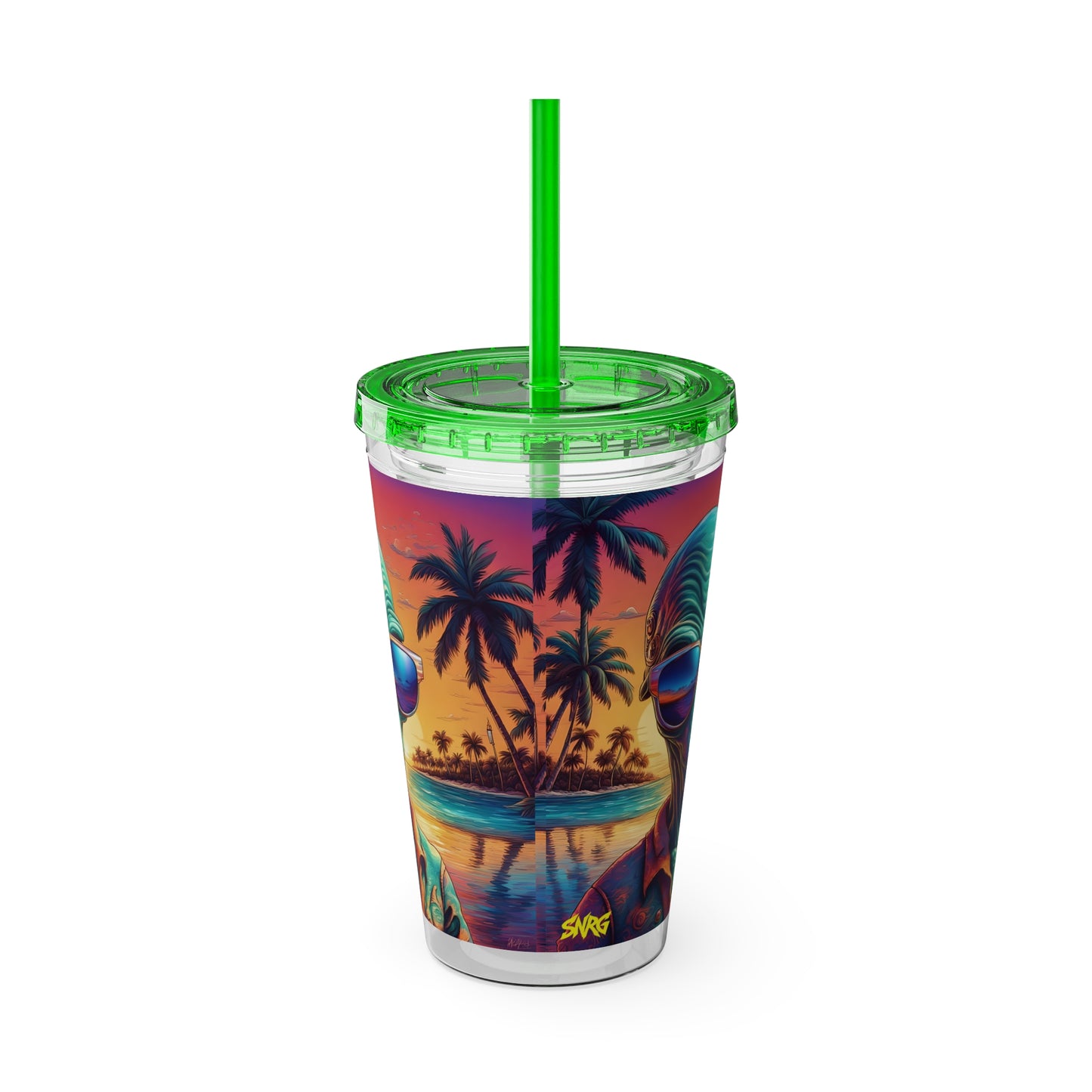 Sunsplash Tumbler with Straw, 16oz