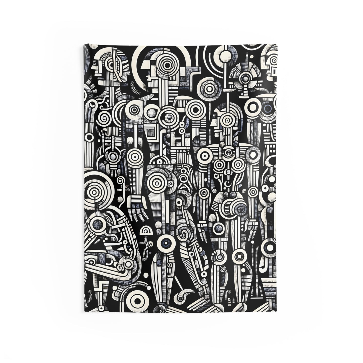 Robotz Indoor Wall Tapestry, Boho Wall Art, Wall Hanging Tapestry, Aesthetic Accessories