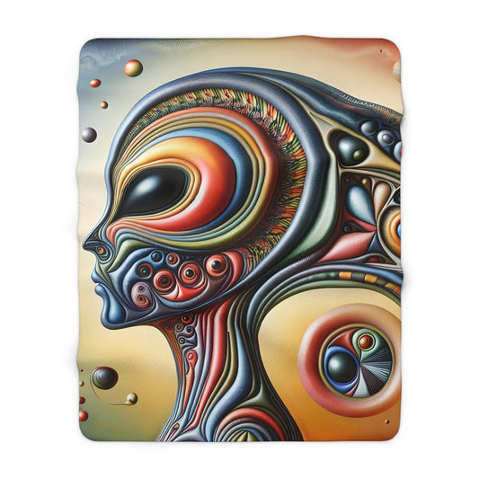 Alien Headz Sherpa Fleece Blanket