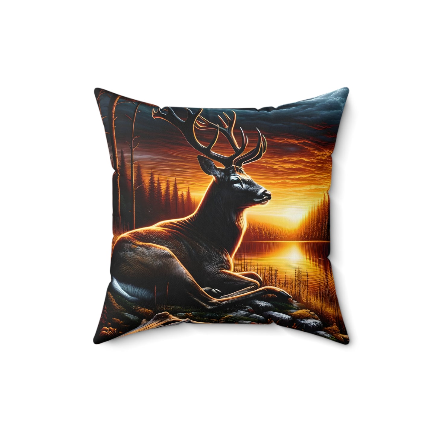 Hunterz Spun Polyester Square Pillow