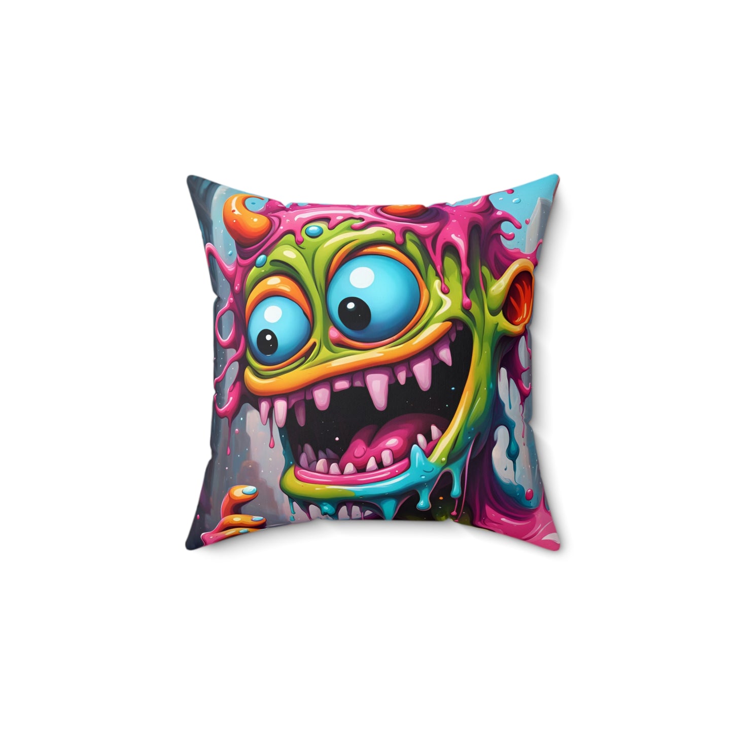 Dual-Wacky Spun Polyester Square Pillow