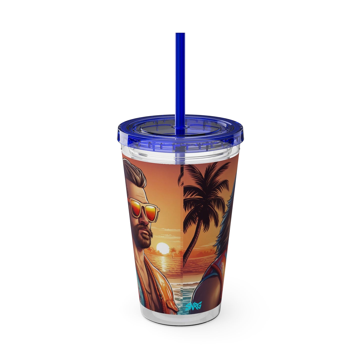 Sunsplash Tumbler with Straw, 16oz