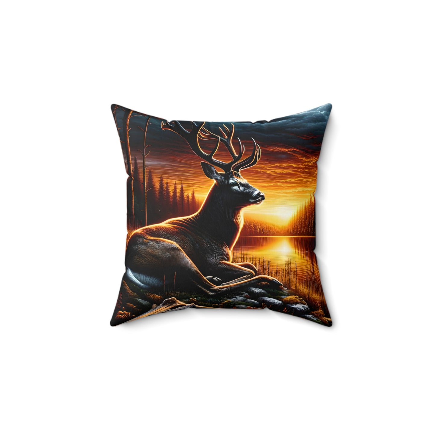 Hunterz Spun Polyester Square Pillow