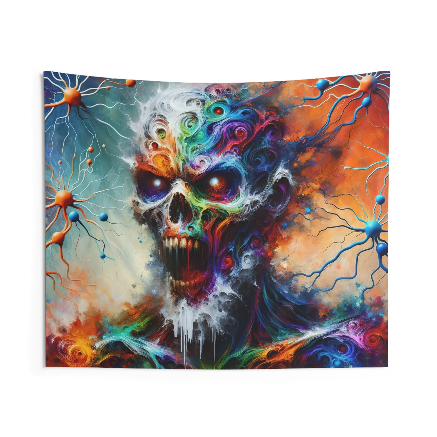 Neural Zombie Indoor Wall Tapestry