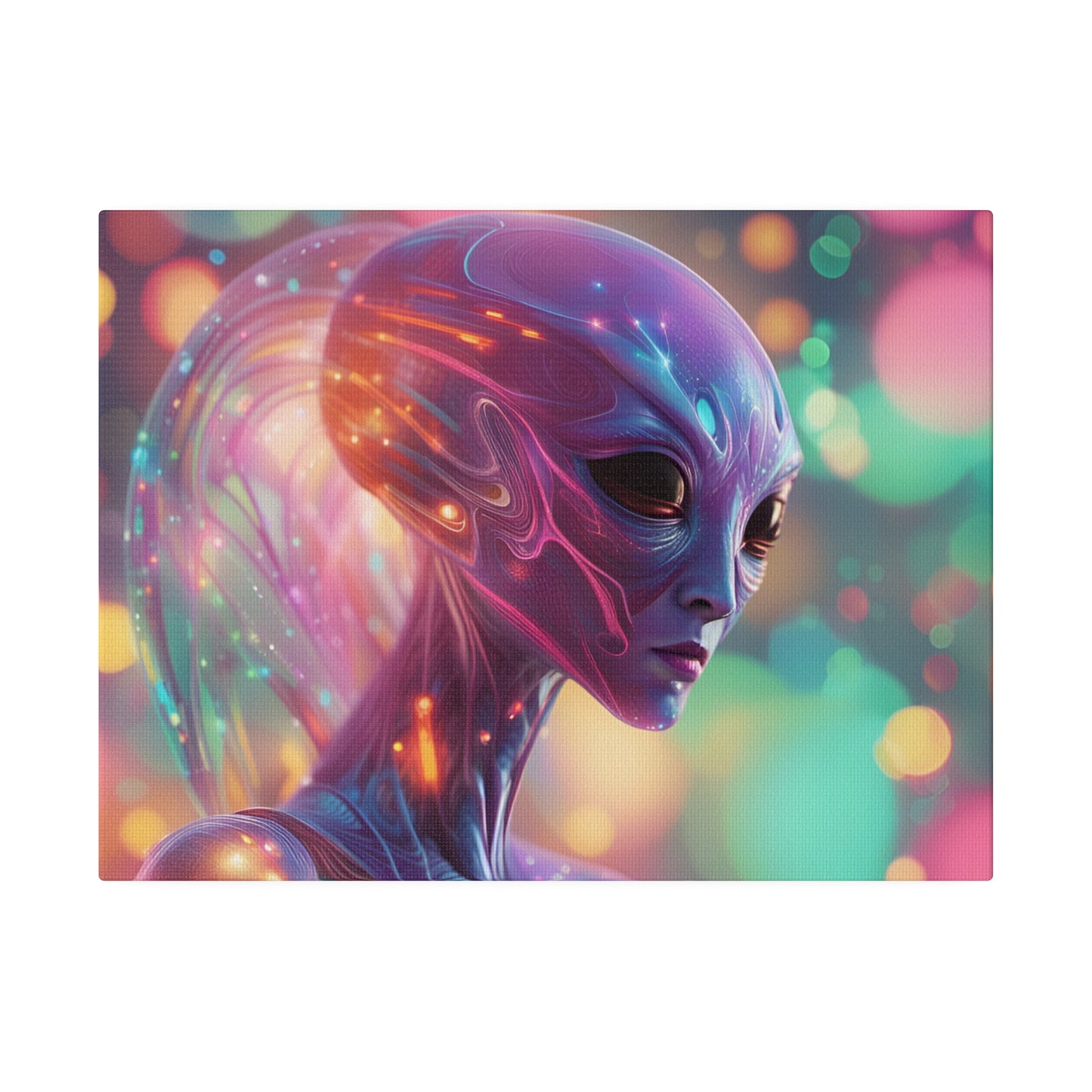 Alien Headz Matte Canvas, Stretched, 0.75"