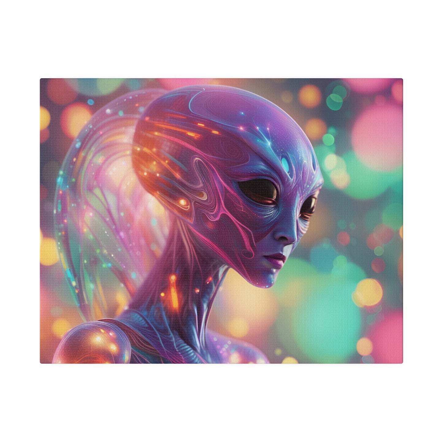 Alien Headz Matte Canvas, Stretched, 0.75"