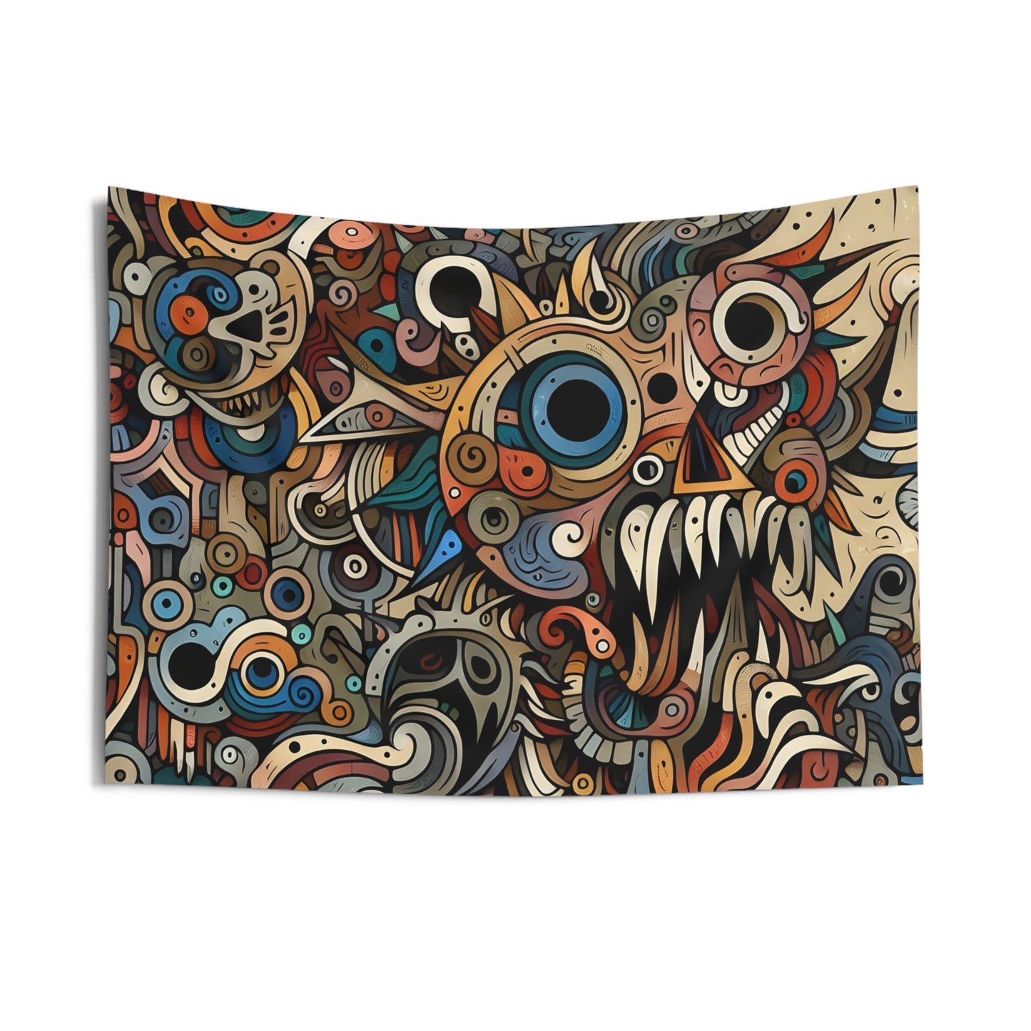 Monsterz Indoor Wall Tapestry, Boho Wall Art, Wall Hanging Tapestry, Aesthetic Accessories