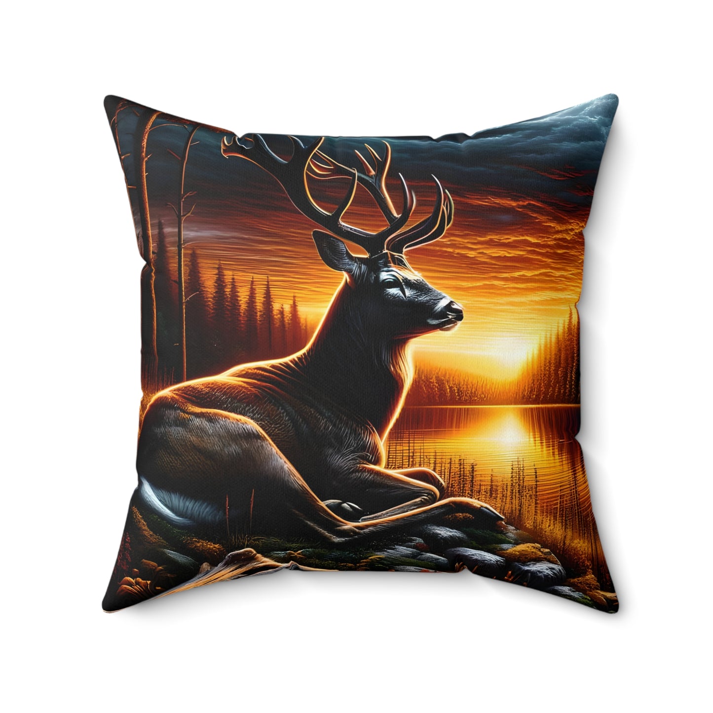 Hunterz Spun Polyester Square Pillow