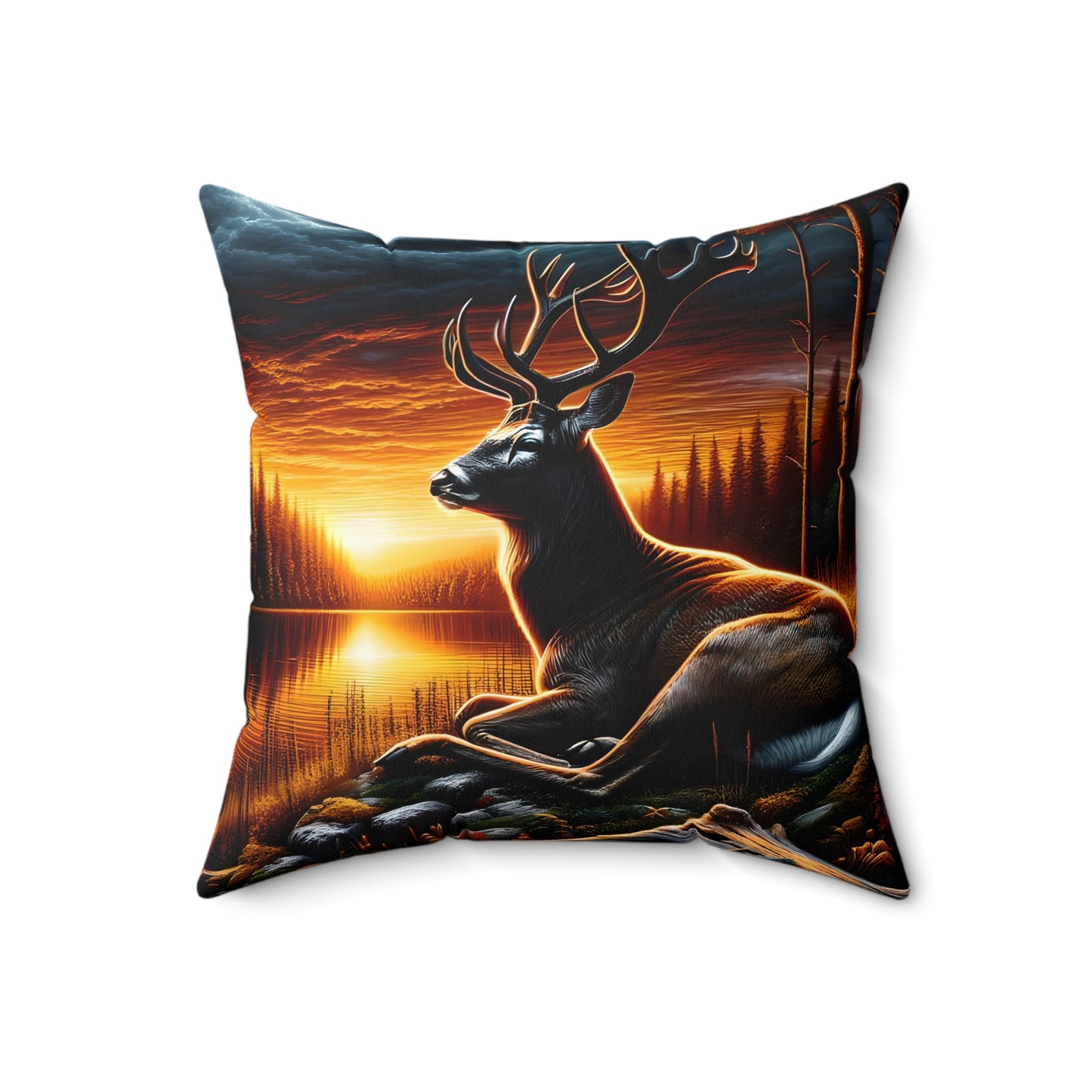 Hunterz Spun Polyester Square Pillow