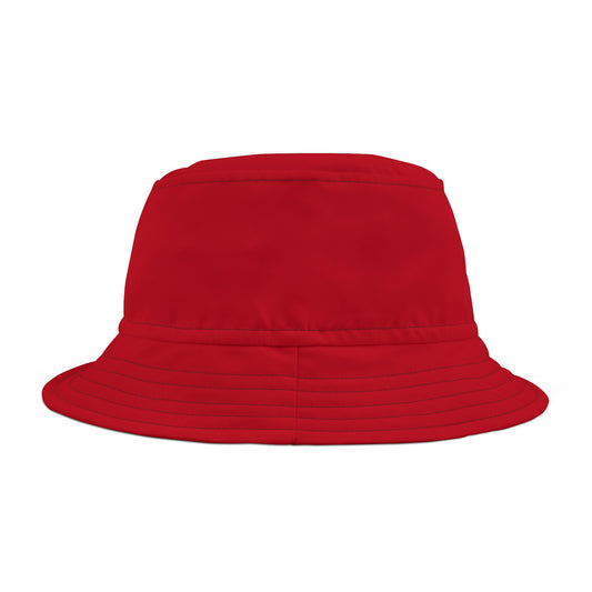 SNRG Bucket Hat, Dark Red, Unique Streetwear Cap, Hip Hop Headwear, Trendy Festival Hat, Fashion Accessory