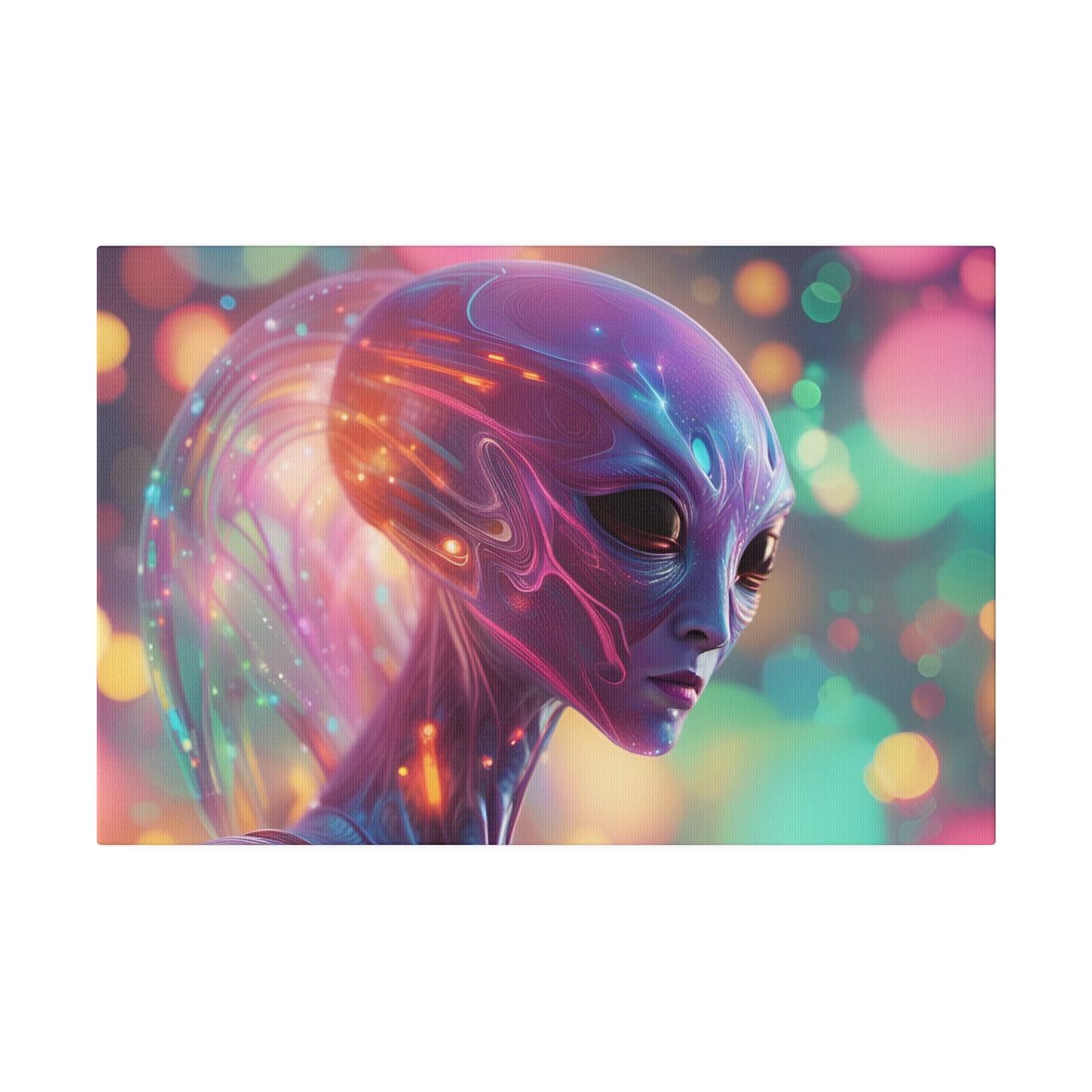 Alien Headz Matte Canvas, Stretched, 0.75"