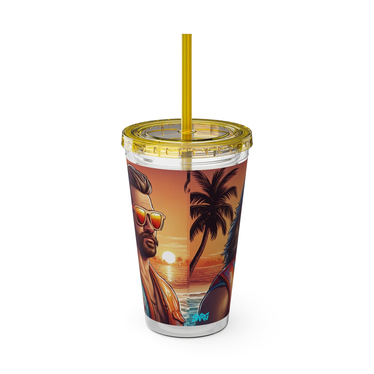 Sunsplash Tumbler with Straw, 16oz