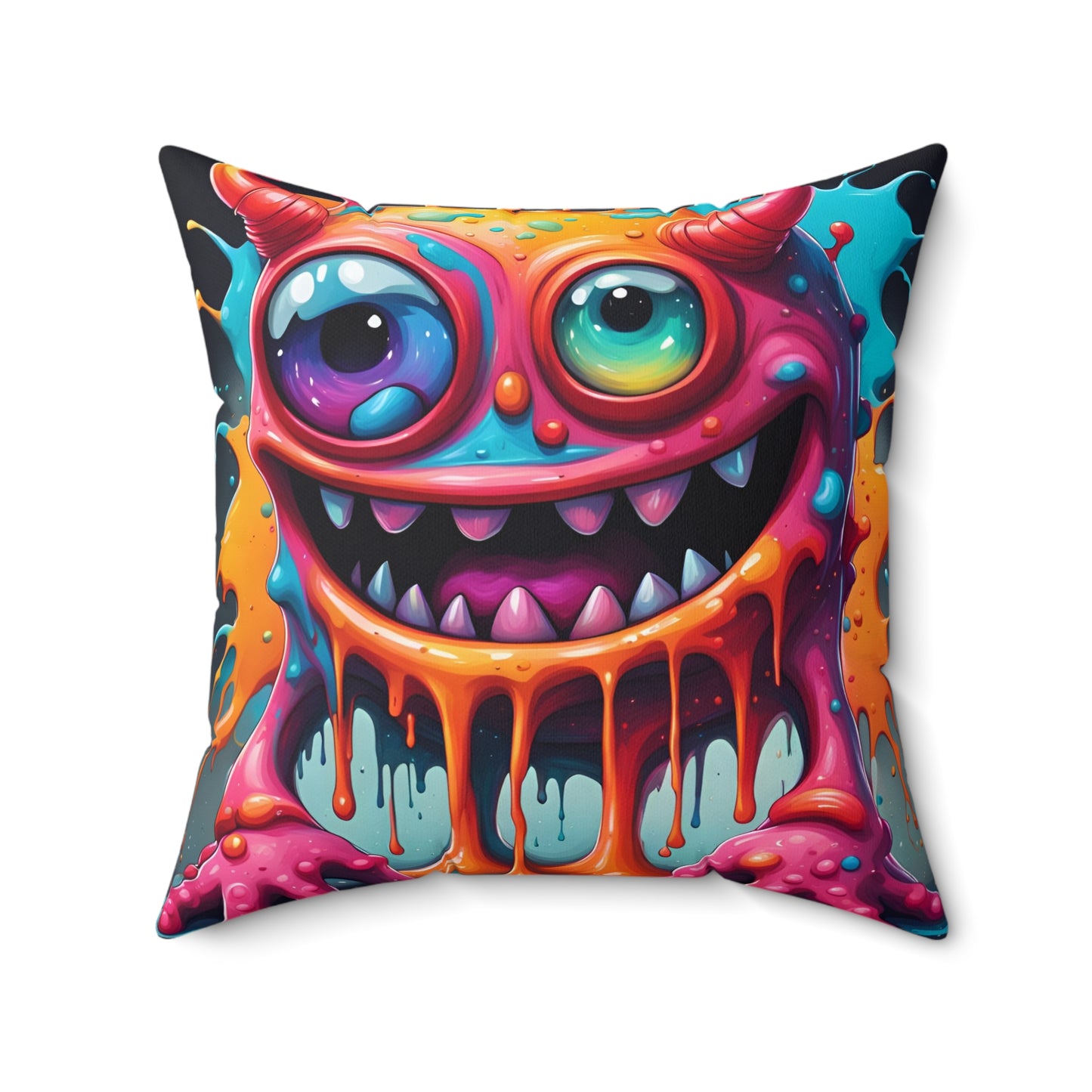 Dual-Wacky Spun Polyester Square Pillow