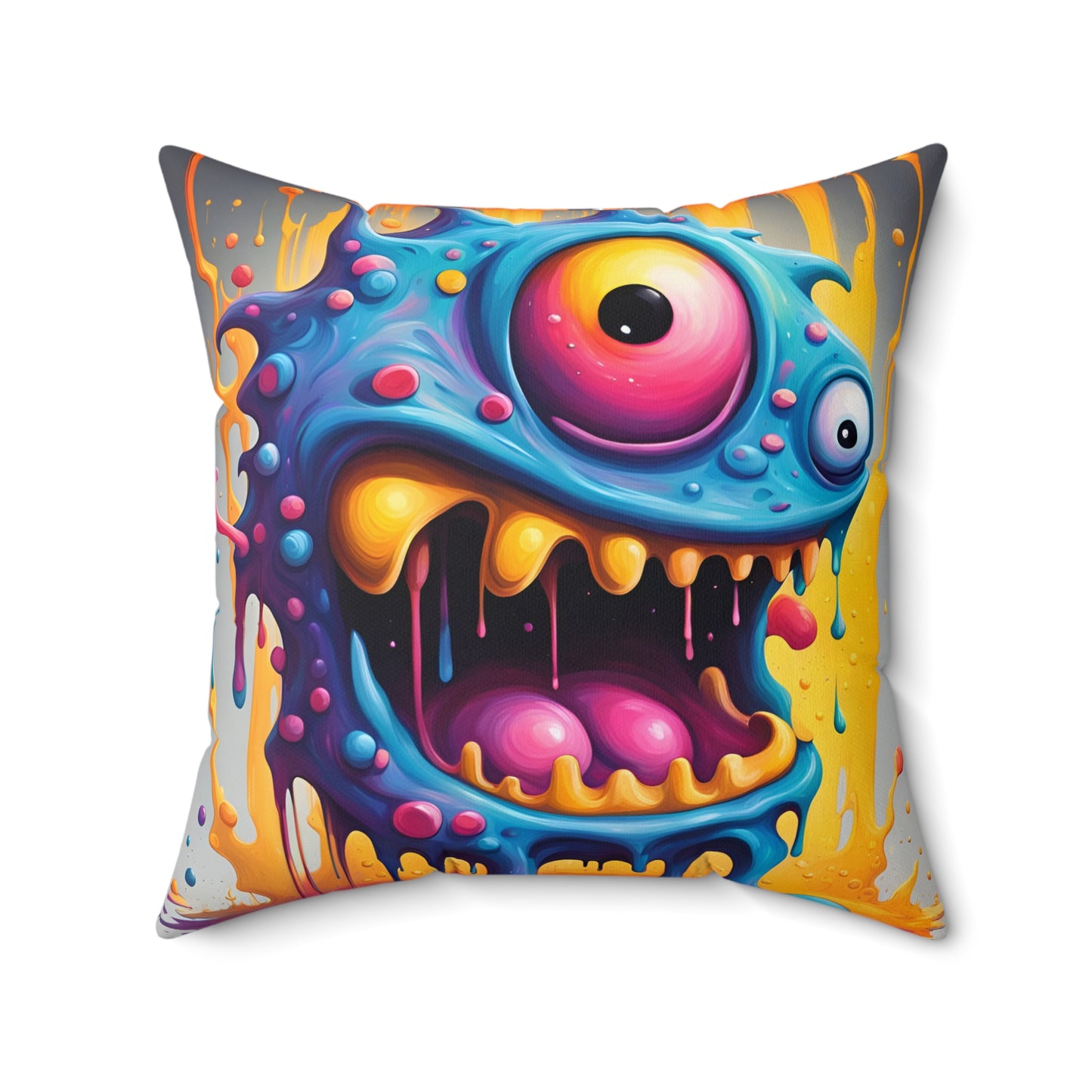 Dual-Wacky Spun Polyester Square Pillow