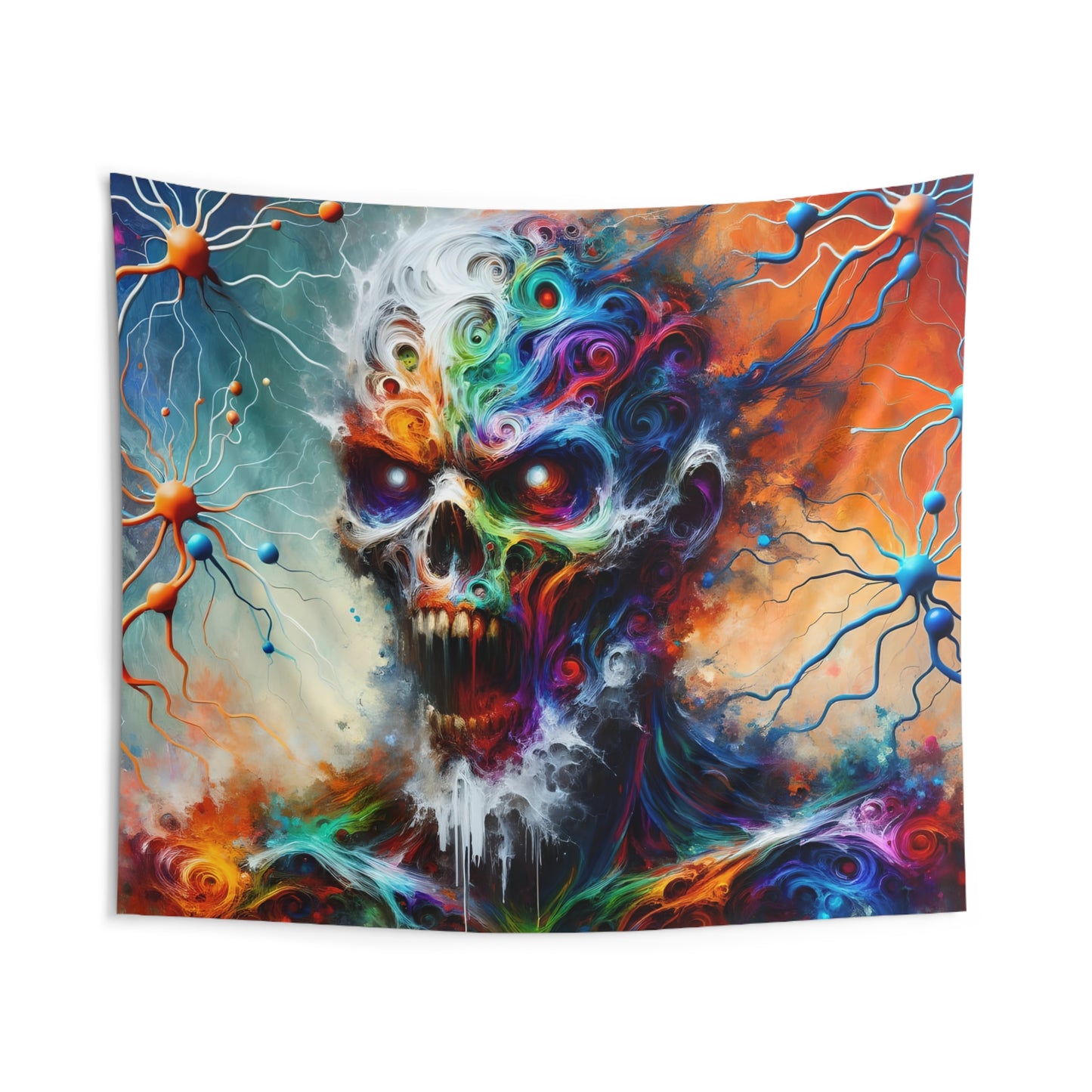 Neural Zombie Indoor Wall Tapestry