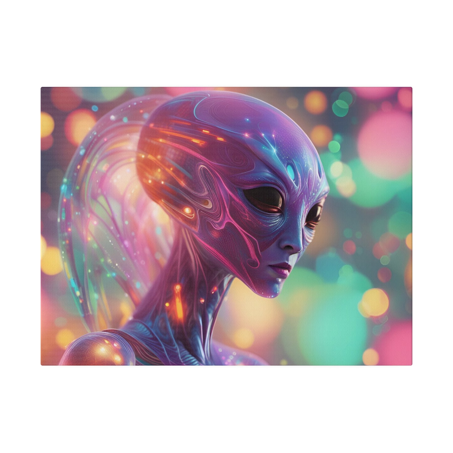 Alien Headz Matte Canvas, Stretched, 0.75"