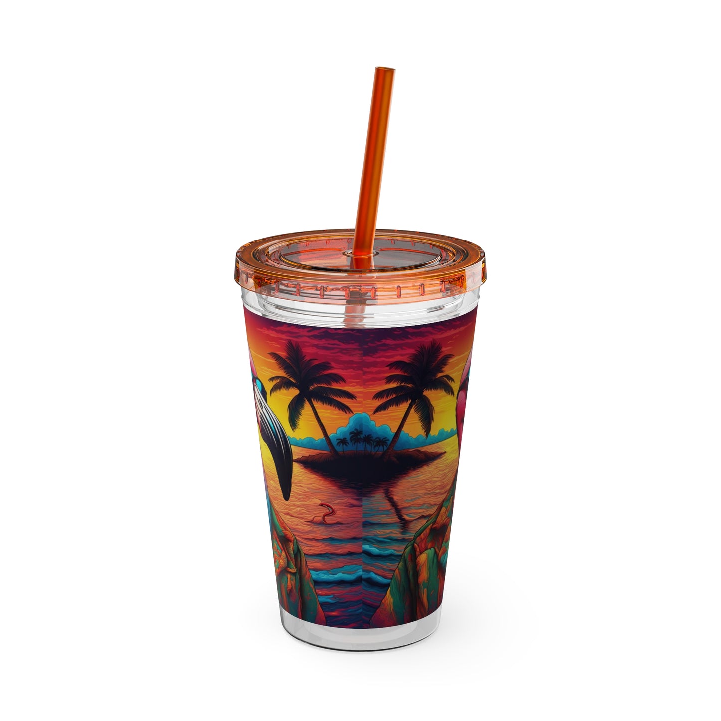 Sunsplash Tumbler with Straw, 16oz