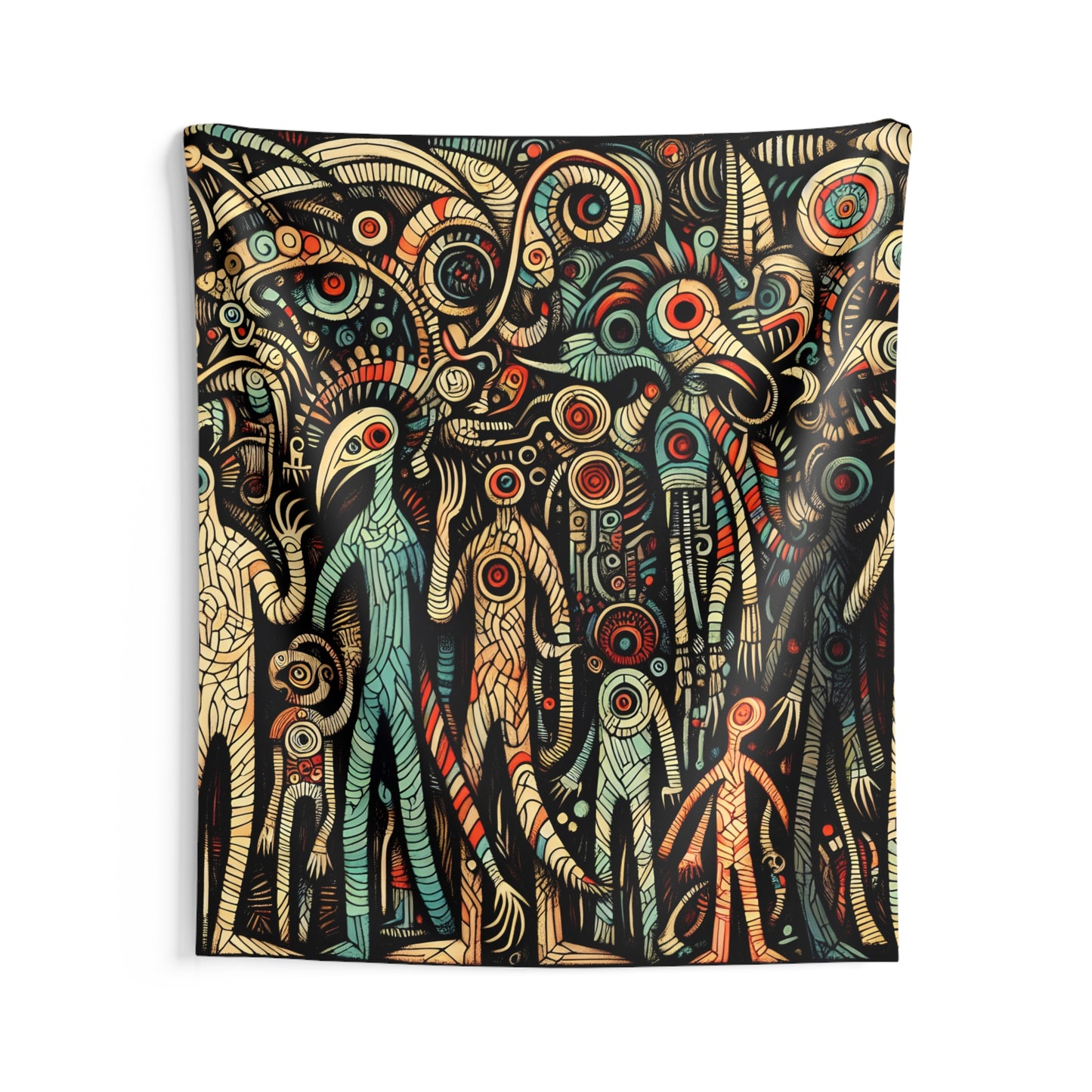 Monsterz Indoor Wall Tapestry, Boho Wall Art, Wall Hanging Tapestry, Aesthetic Accessories